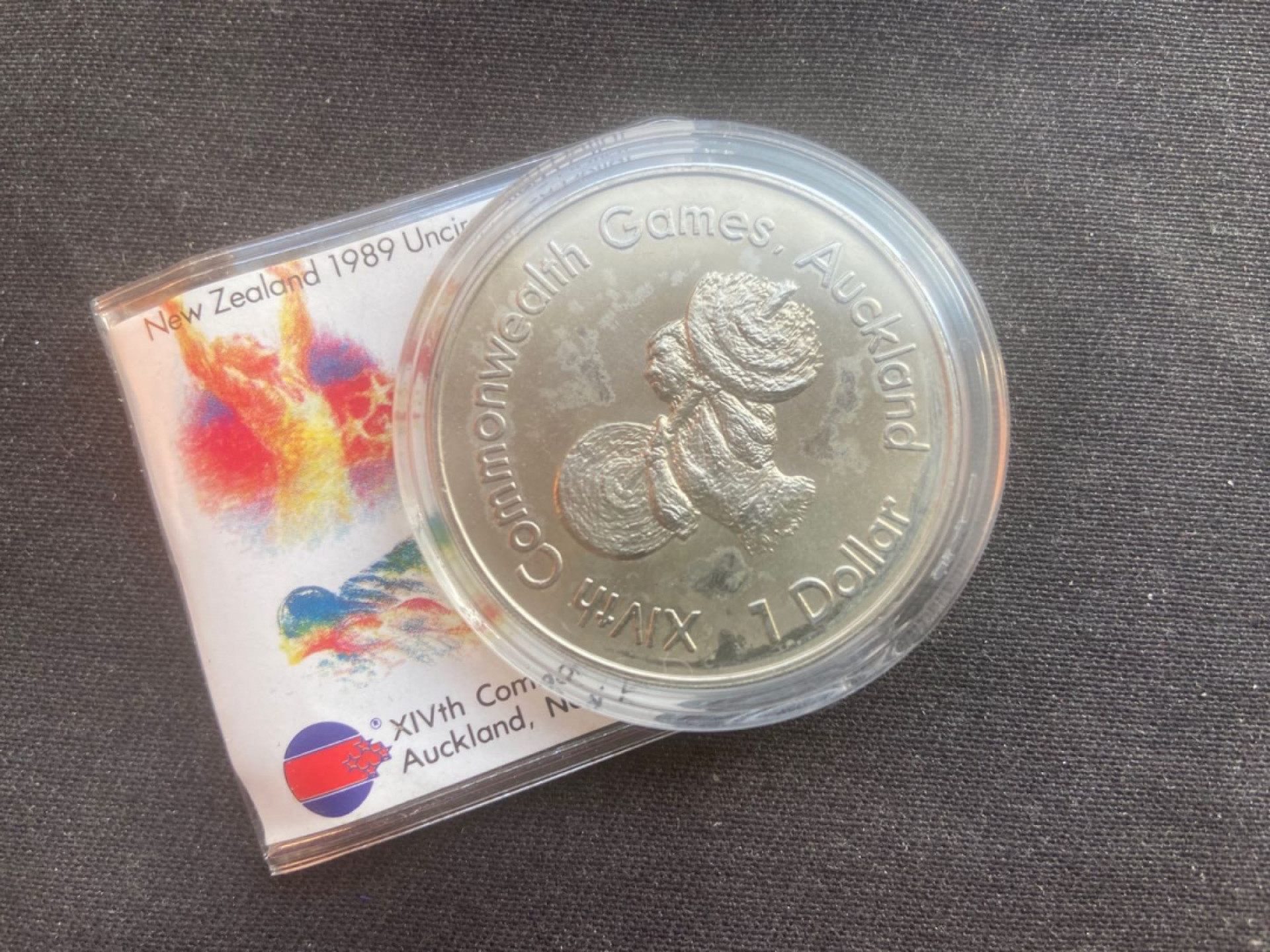 【随心拍&Getcoins】钱币拍卖第104期【直播】 新西兰1989年奥克兰英联邦运动会1新元大克朗纪念币