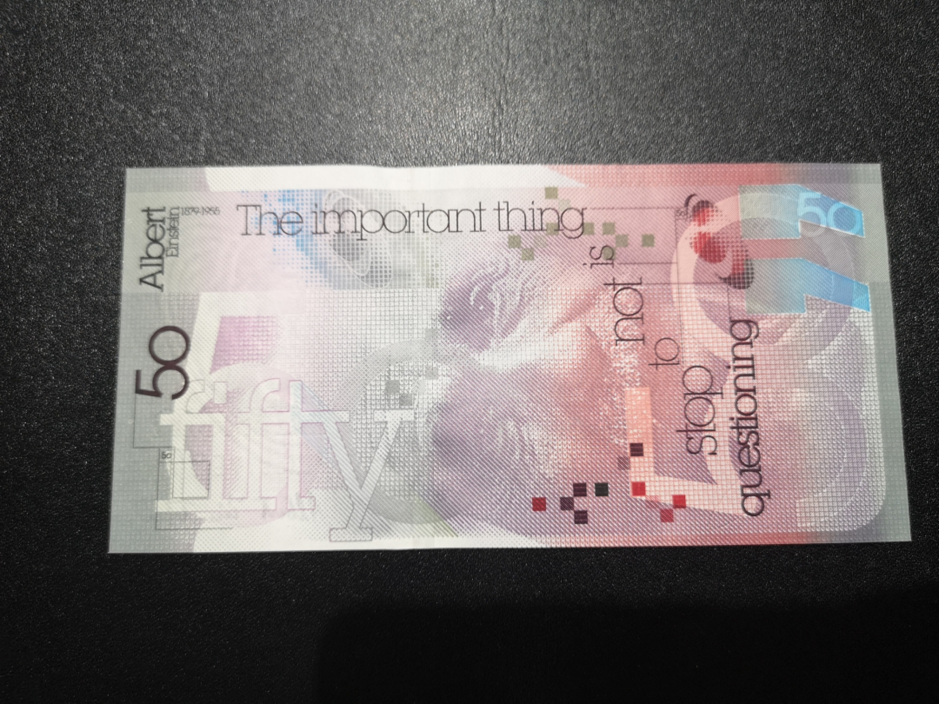 《外钞收藏家》第一百三十八期拍卖（本期91件） 英国2005年爱因斯坦纪念测试钞 全新UNC