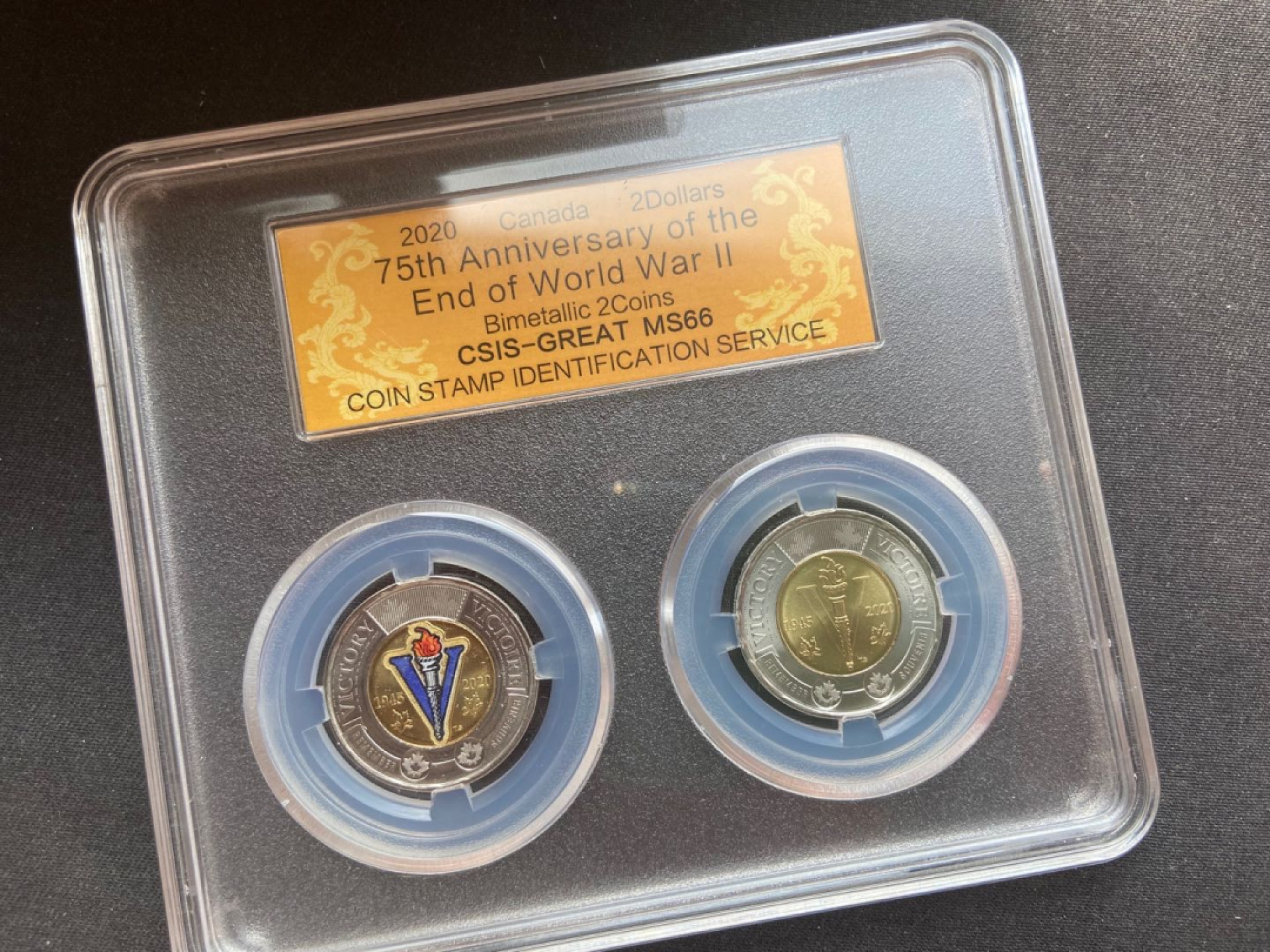 【随心拍&Getcoins】钱币拍卖第104期【直播】 【加拿大】二战纪念75周年【封装】