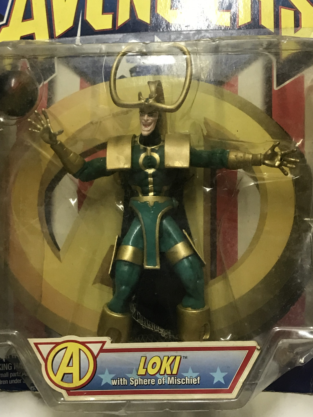 零元拍：20年多前的老物件，1997年TOYBIZ出品复仇者联盟《洛基》挂卡，全新未拆