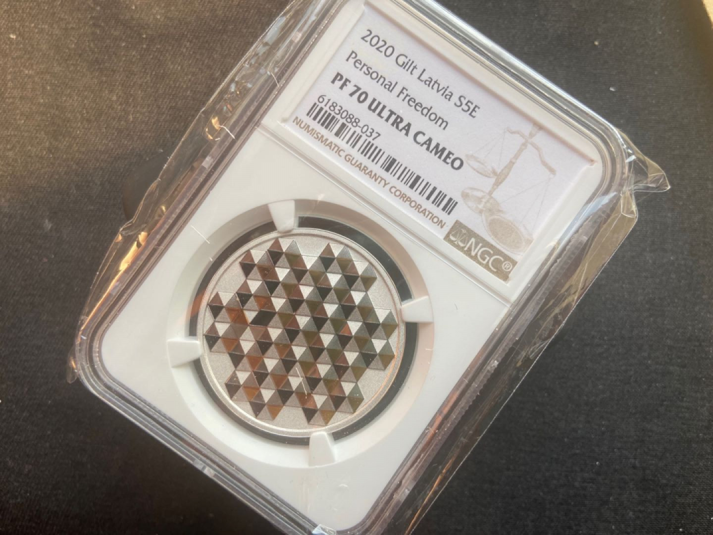 【随心拍&Getcoins】钱币拍卖第104期【直播】 【拉托维亚】个人自由银币ngc70～