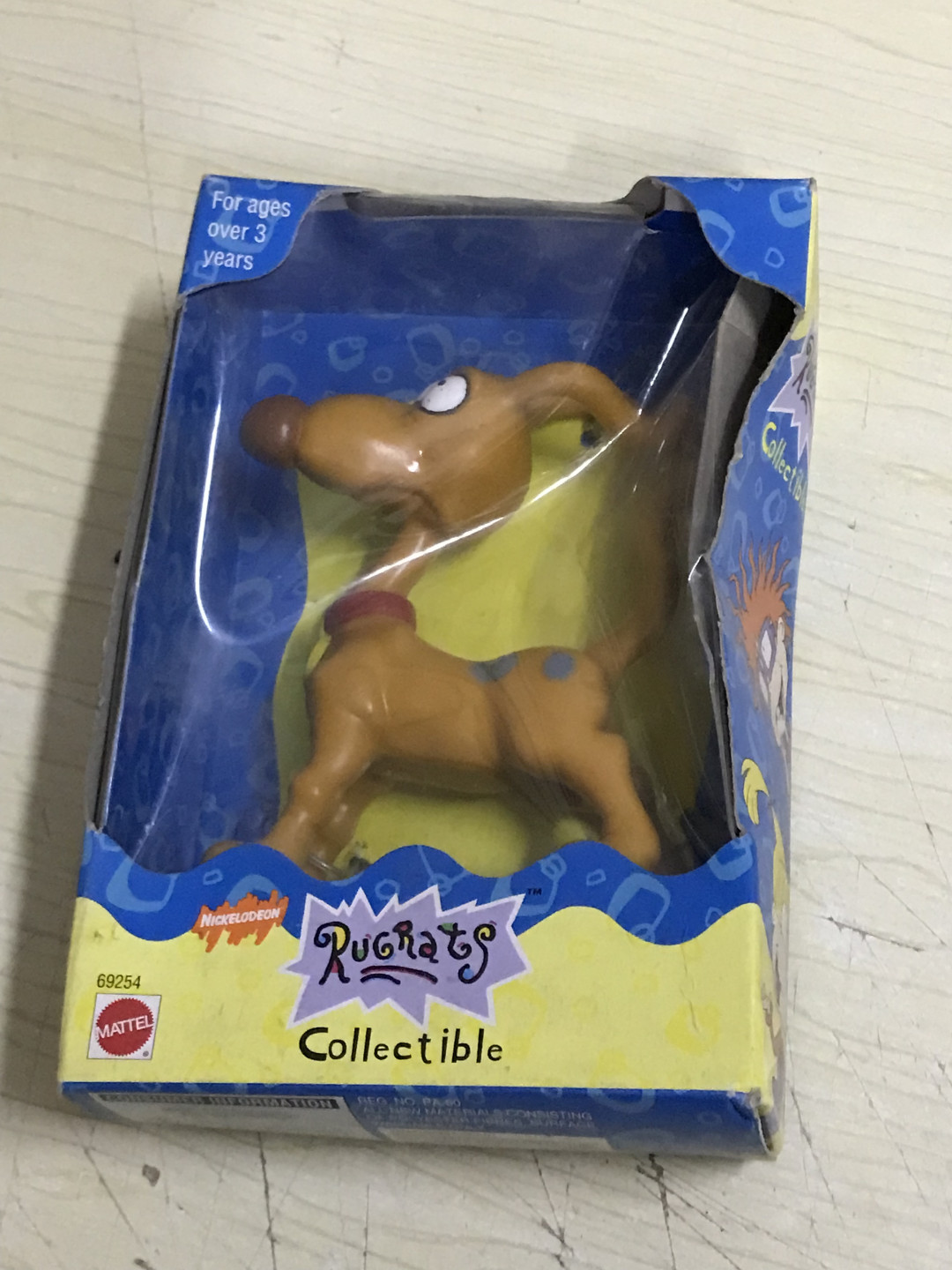 零元拍：美泰正版动画片《淘气小宾宾》狗子盒卡，1998年出品，全新未拆哦
