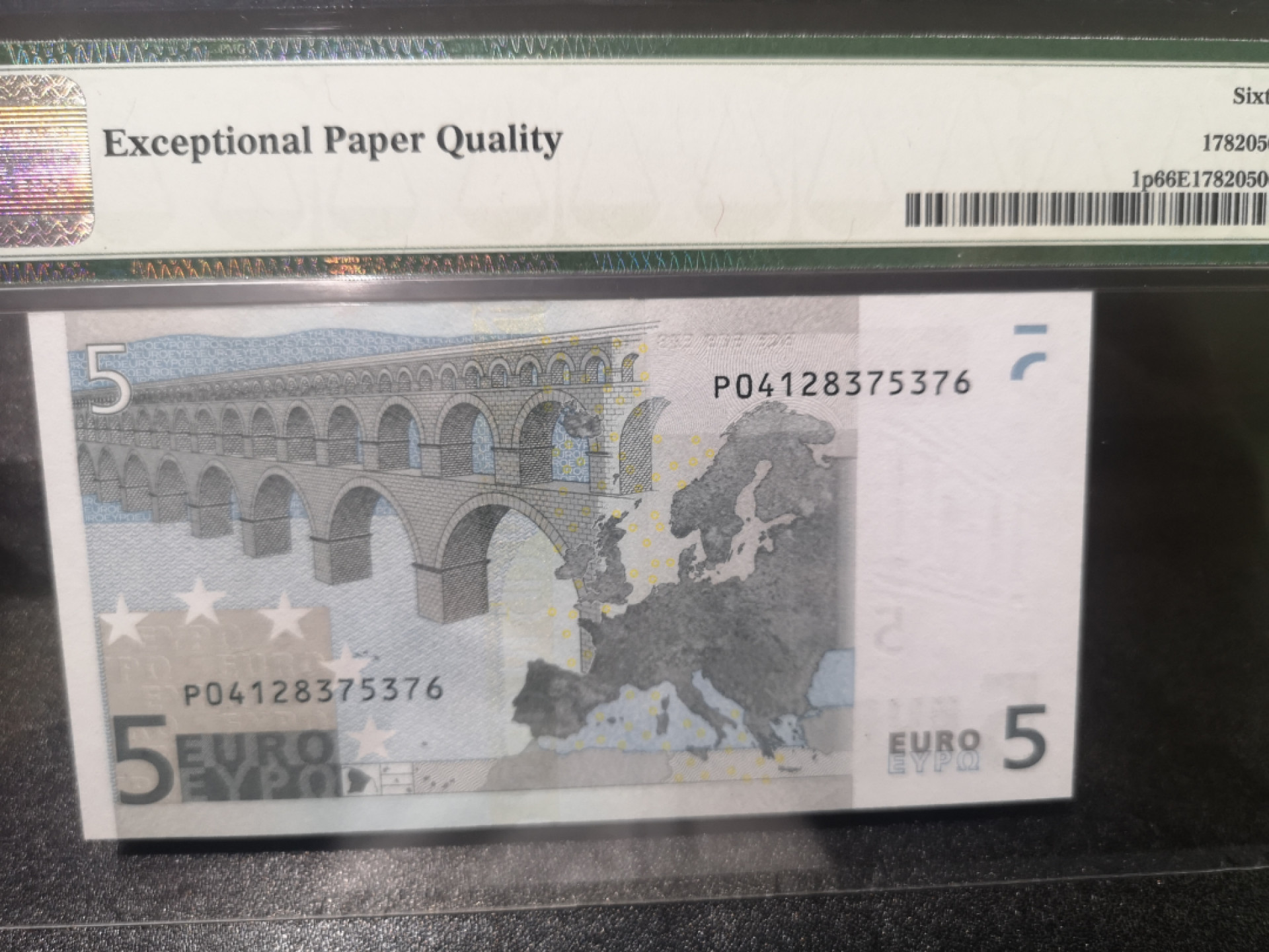 《外钞收藏家》第一百三十八期拍卖（本期91件） 一签5欧元 PMG66 荷兰版