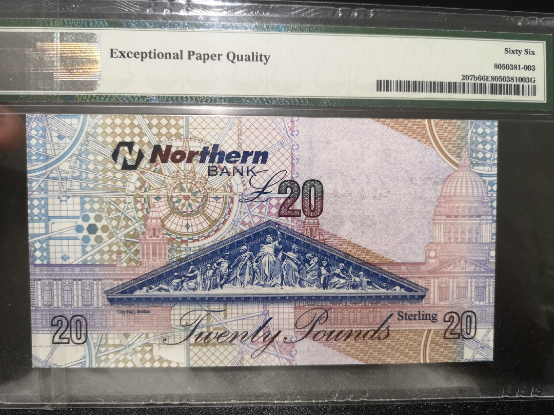 《外钞收藏家》第一百三十九期拍卖（本期84件） 2006年北爱尔兰北方银行 20镑 PMG66