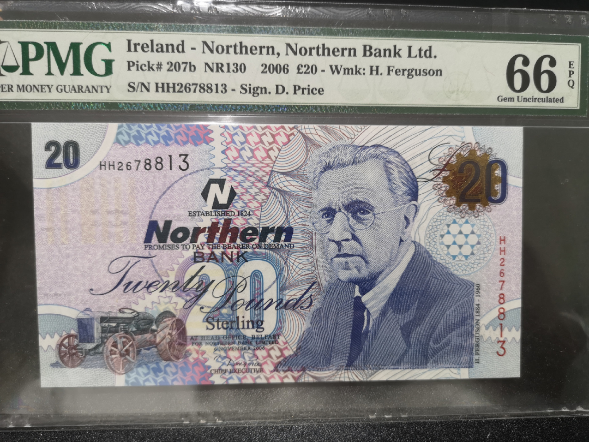 《外钞收藏家》第一百三十九期拍卖（本期84件） 2006年北爱尔兰北方银行 20镑 PMG66