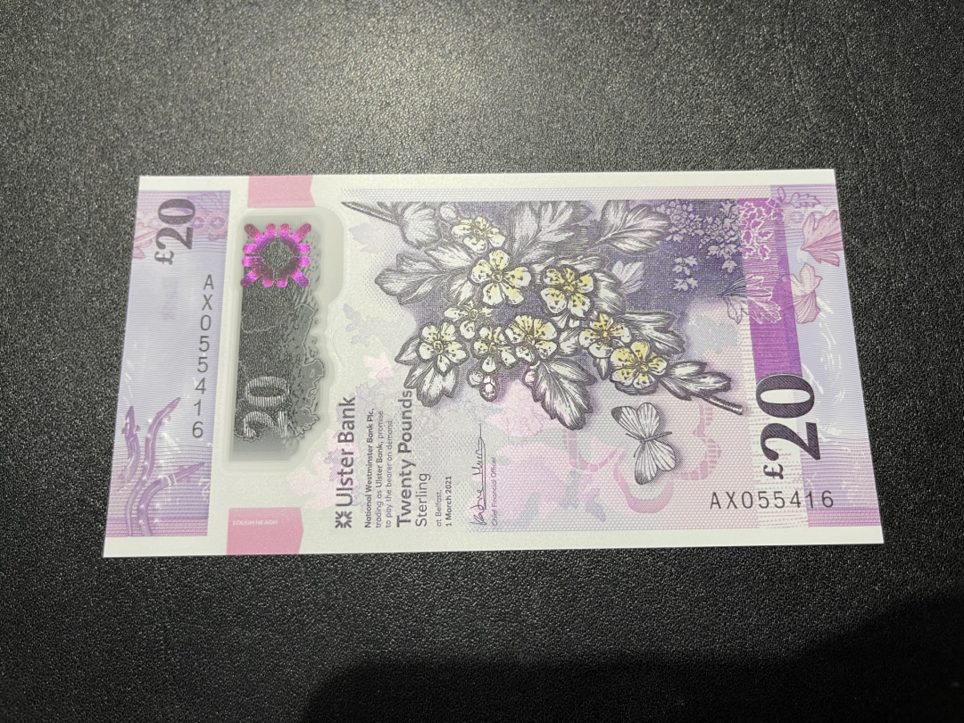 《外钞收藏家》第一百三十九期拍卖（本期84件） 2021年北爱尔兰20镑 全新UNC