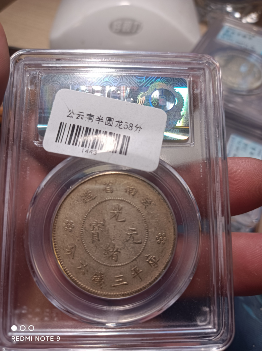 天海评级钱币专场 云南半圆龙