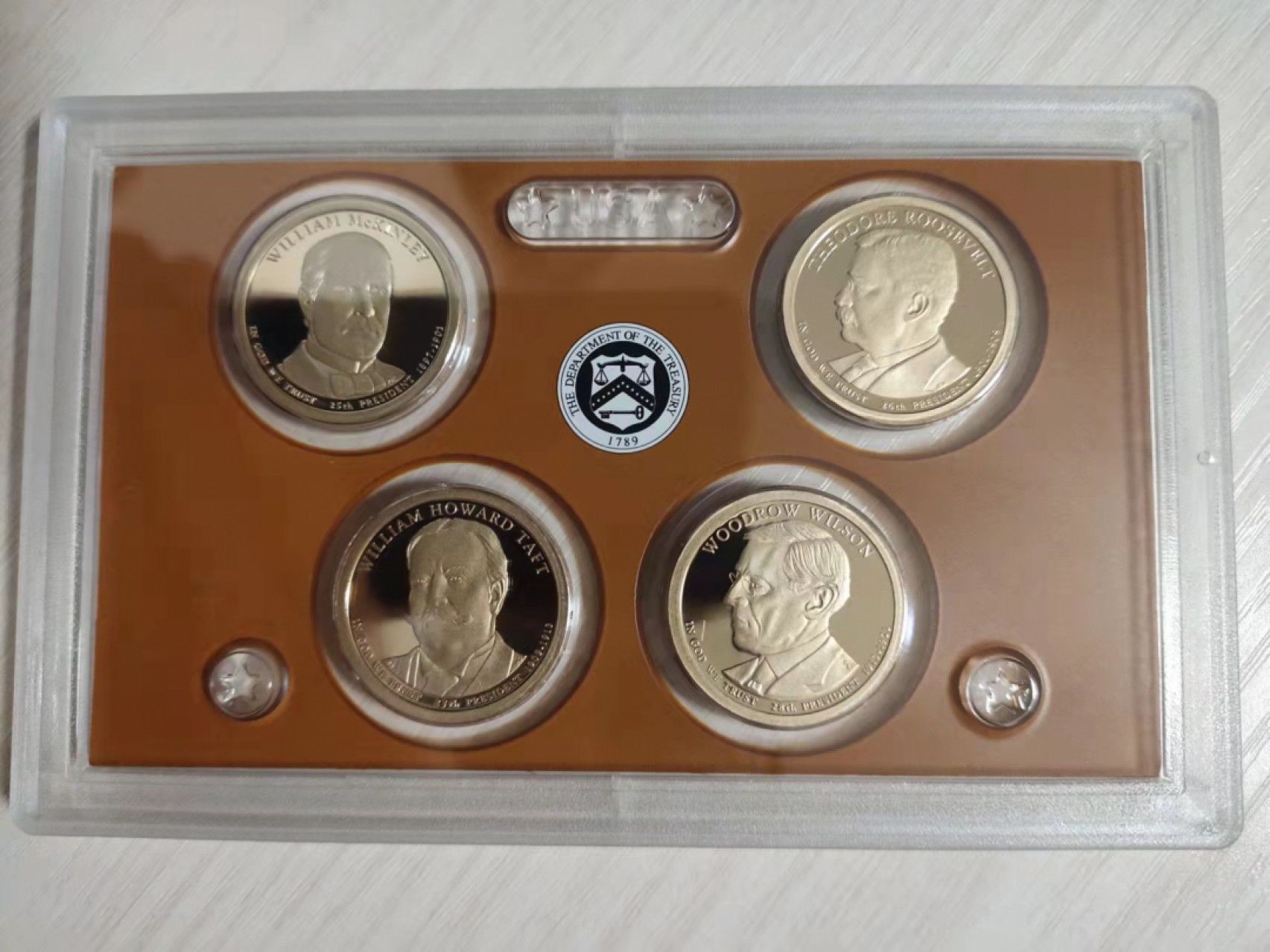 古币、国内外纪念币等 美国总统精制币，带包装盒，第25-28任
