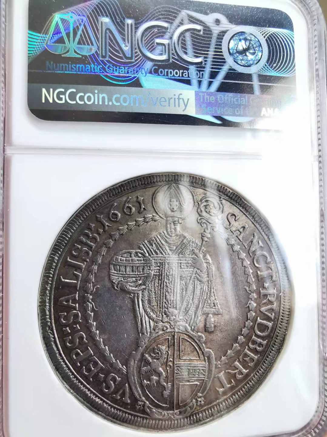 凡希社世界钱币微拍第一百七十五期 1661萨尔茨堡主教区泰勒大银NGC-AUD