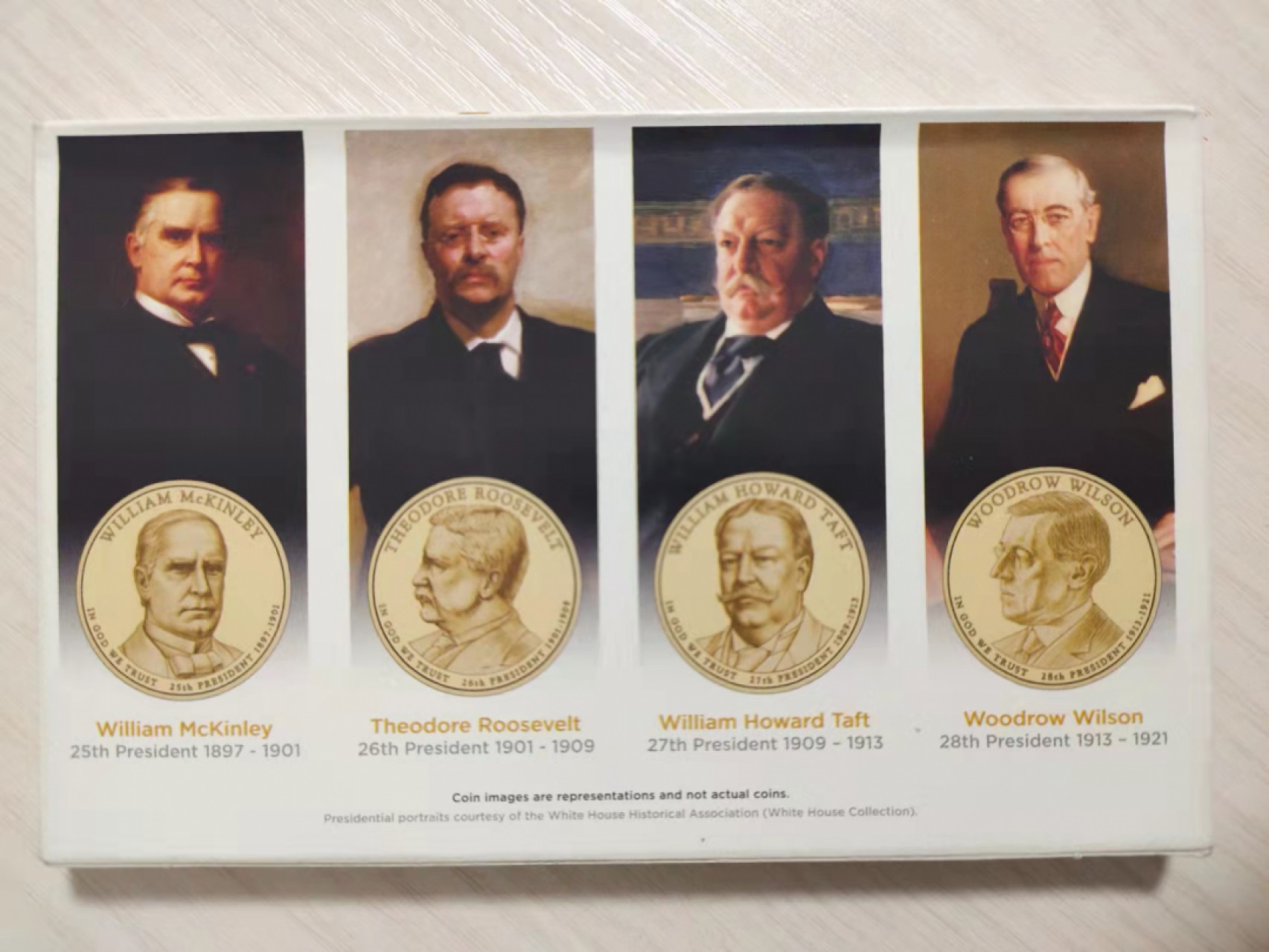 古币、国内外纪念币等 美国总统精制币，带包装盒，第25-28任