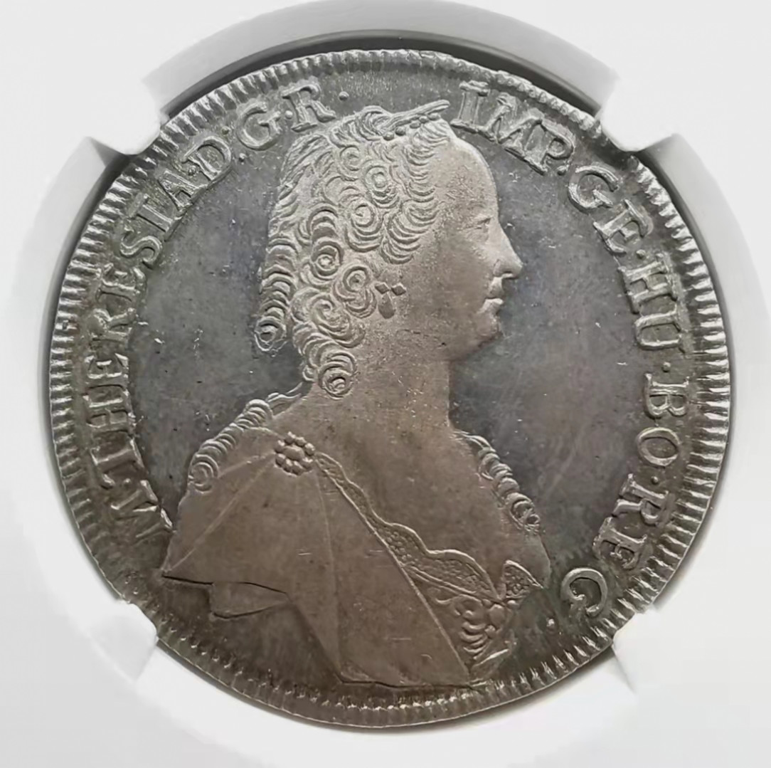 凡希社世界钱币微拍第一百七十五期 稀！1764神罗玛丽亚特蕾莎泰勒大银NGC-MS64顶级品！