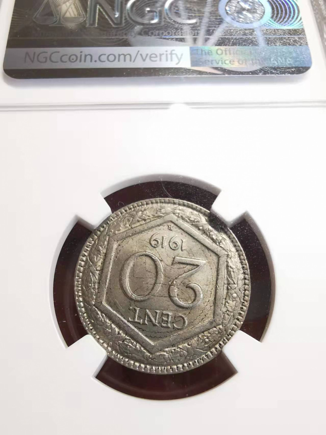凡希社世界钱币微拍第一百七十五期 1919意大利王国20分NGC-MS63