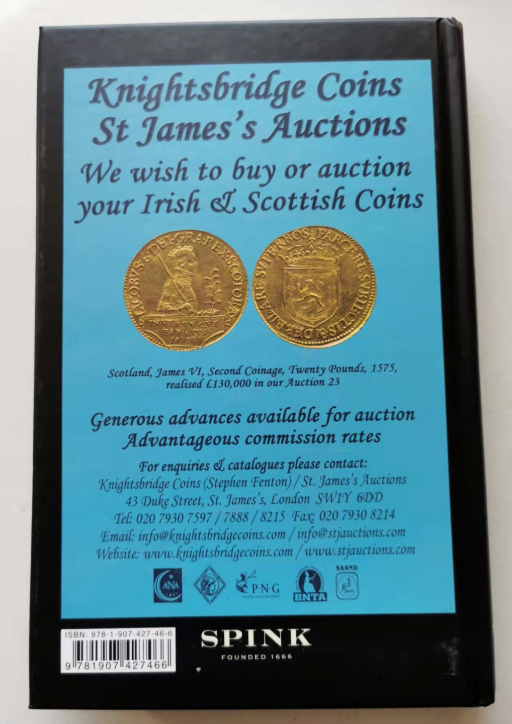 凡希社世界钱币微拍第一百七十五期 苏格兰、爱尔兰及英国群岛钱币目录 近全新 280页