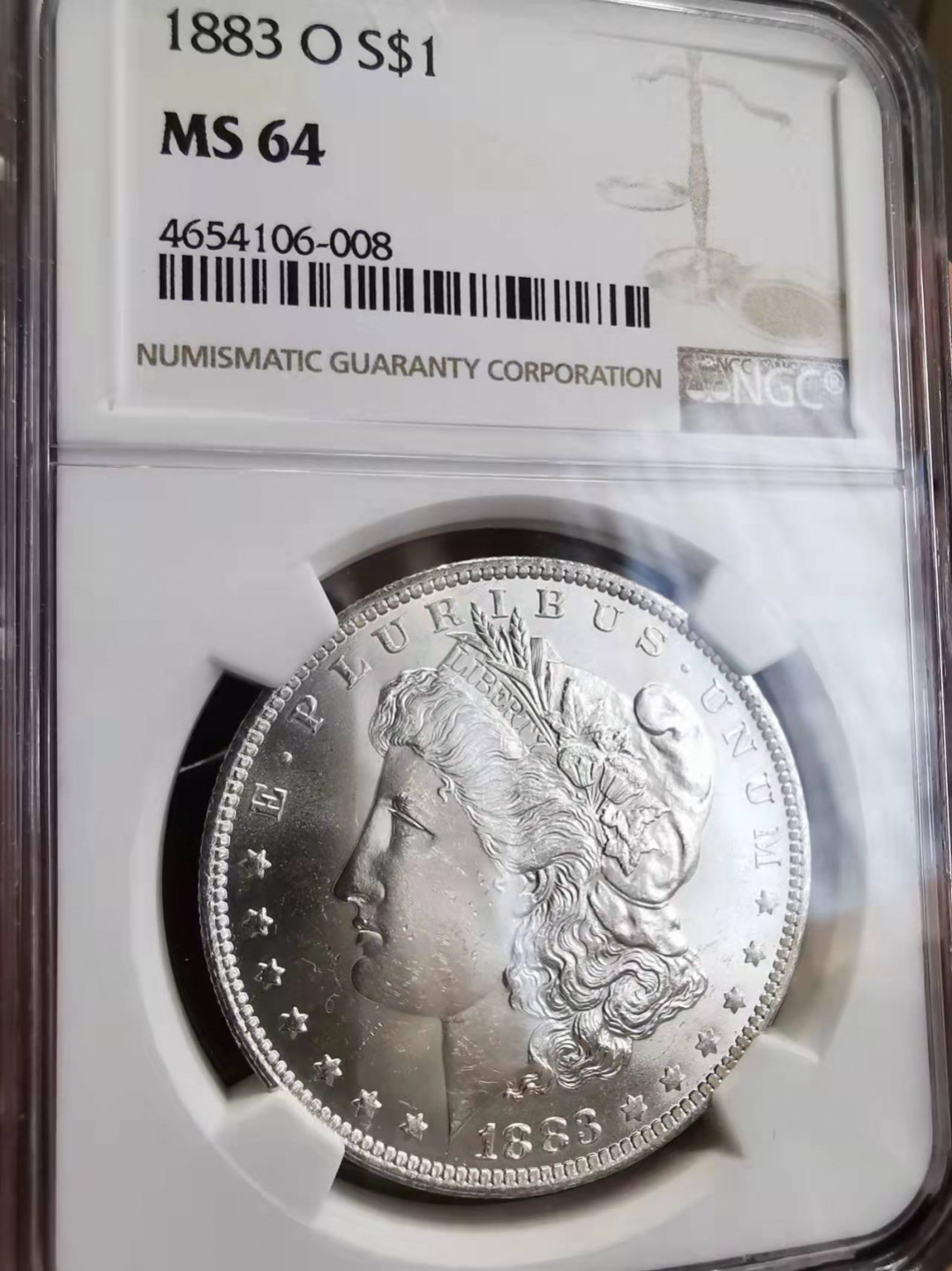 凡希社世界钱币微拍第一百七十五期 1883O美国摩根壹圆NGC-MS64