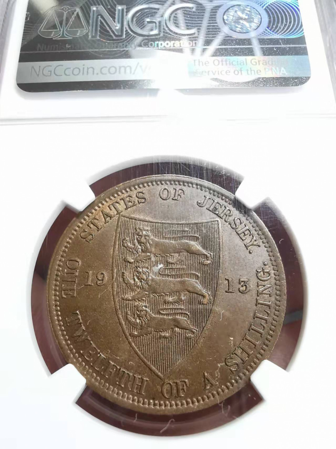 凡希社世界钱币微拍第一百七十五期 1913泽西乔五1/12先令铜币NGC-MS63