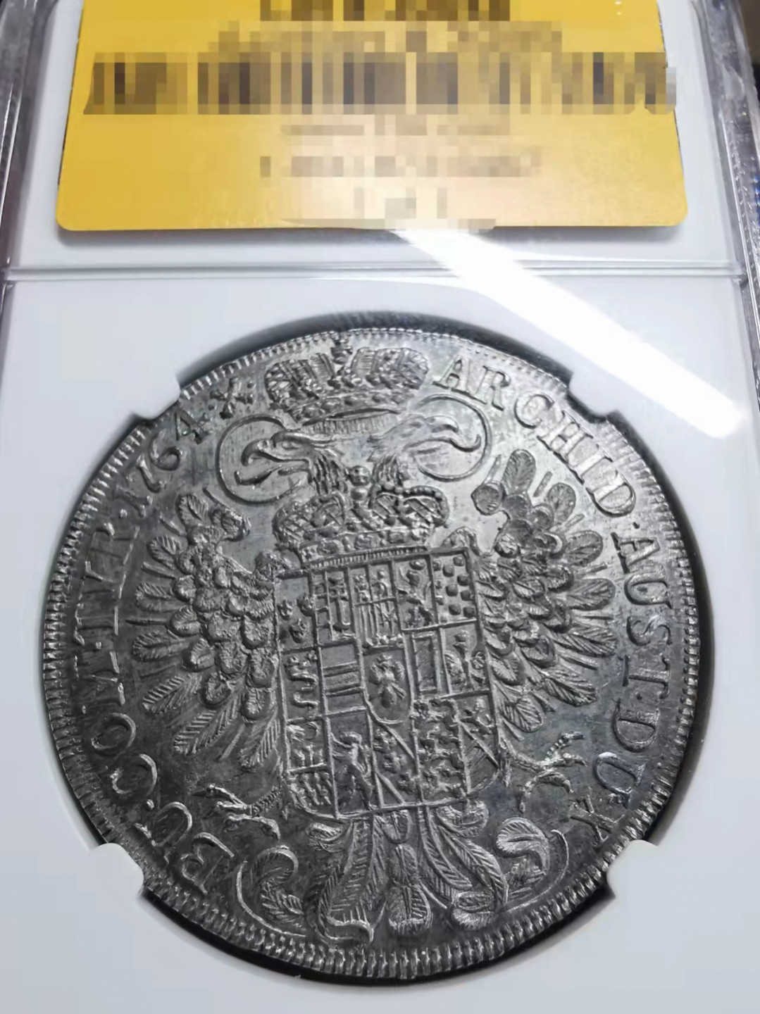 凡希社世界钱币微拍第一百七十五期 稀！1764神罗玛丽亚特蕾莎泰勒大银NGC-MS64顶级品！