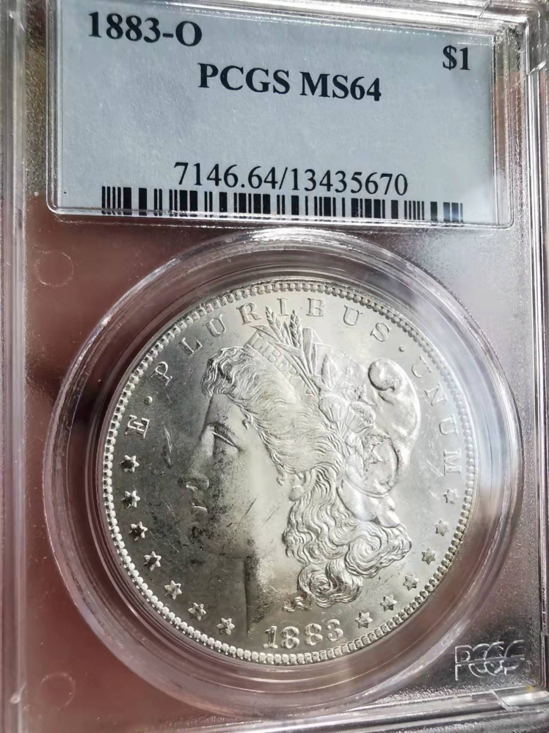凡希社世界钱币微拍第一百七十五期 1883O美国摩根壹圆PCGS-MS64原银光