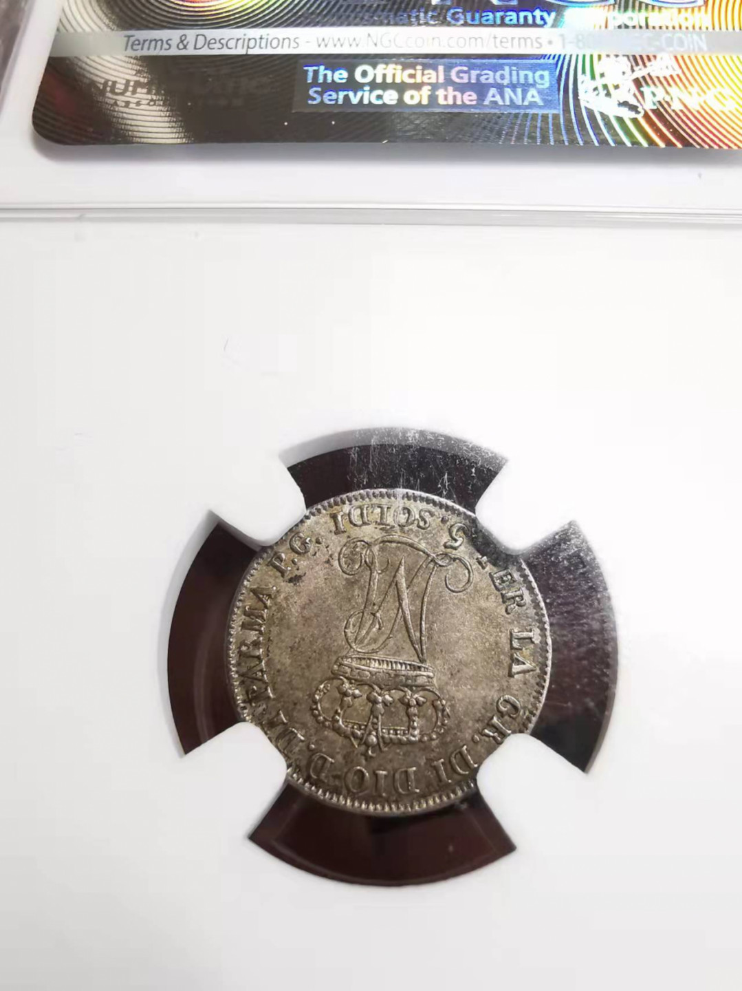 凡希社世界钱币微拍第一百七十五期 1815帕尔马5索尔蒂NGC-AU58