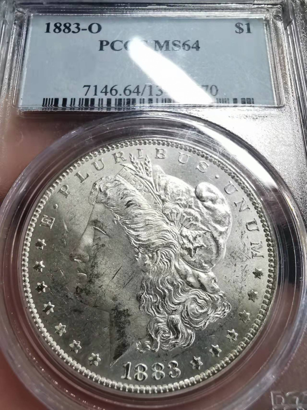 凡希社世界钱币微拍第一百七十五期 1883O美国摩根壹圆PCGS-MS64原银光
