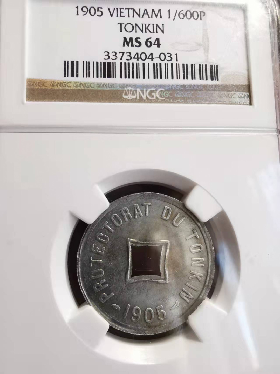 凡希社世界钱币微拍第一百七十五期 1906东京湾1/600皮亚斯特NGC-MS64