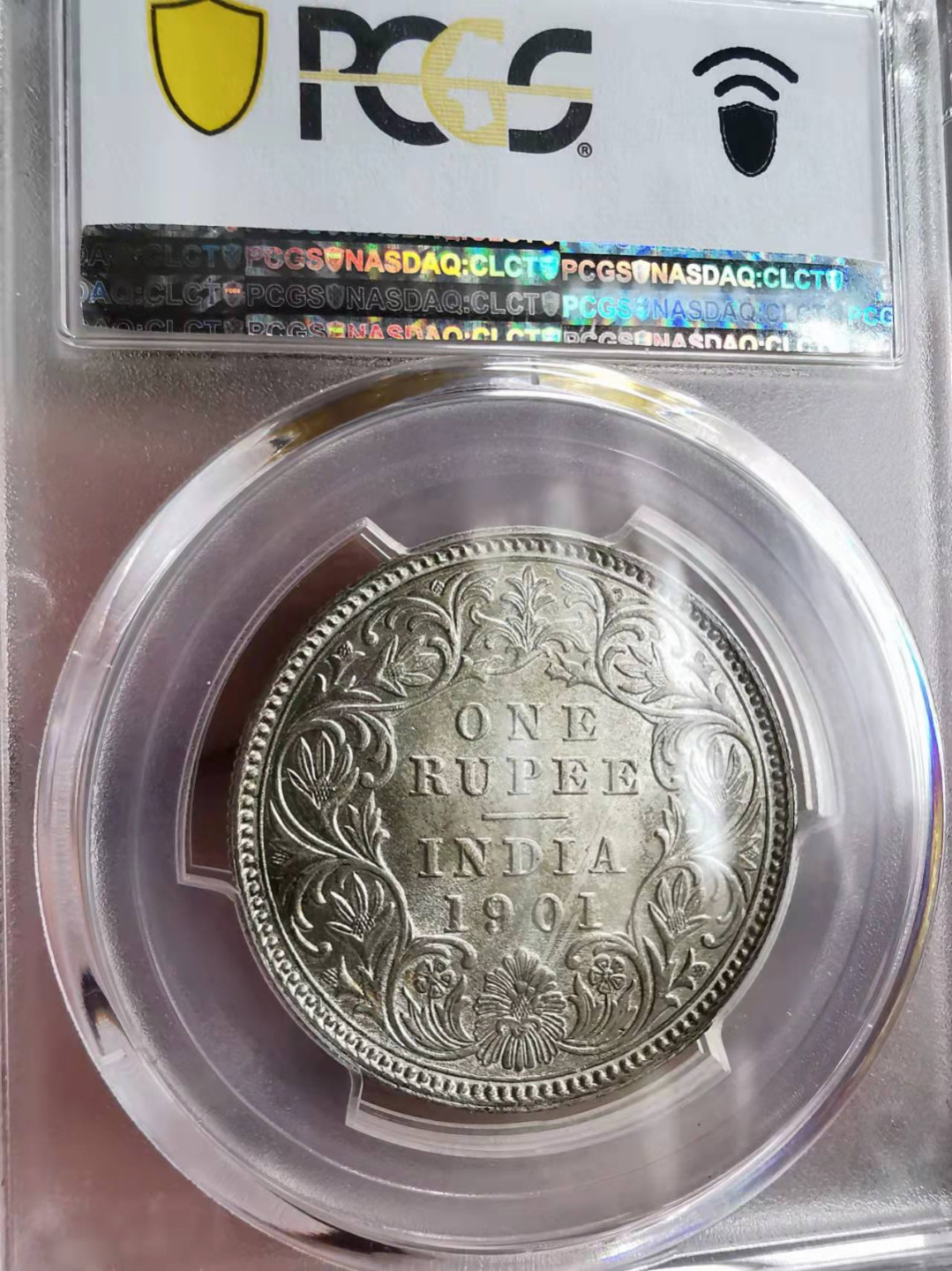 凡希社世界钱币微拍第一百七十五期 1901C英属印度小维卢比PCGS-MS64淡五彩！