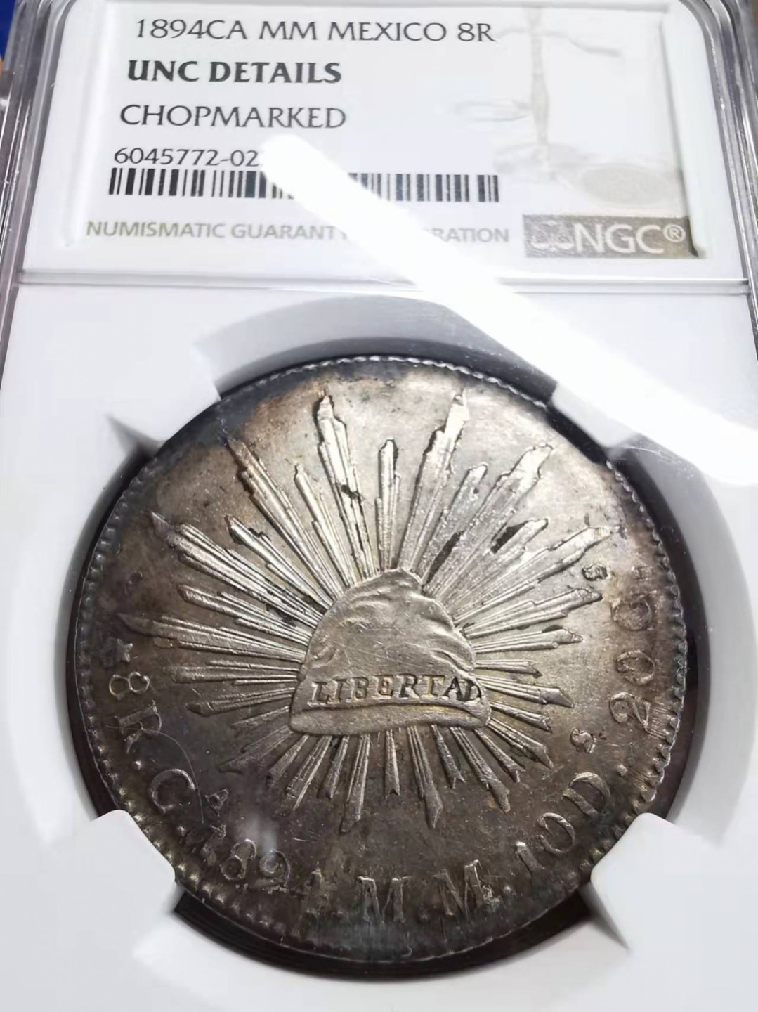 凡希社世界钱币微拍第一百七十五期 1894CA墨西哥花边鹰洋NGC-UMCD