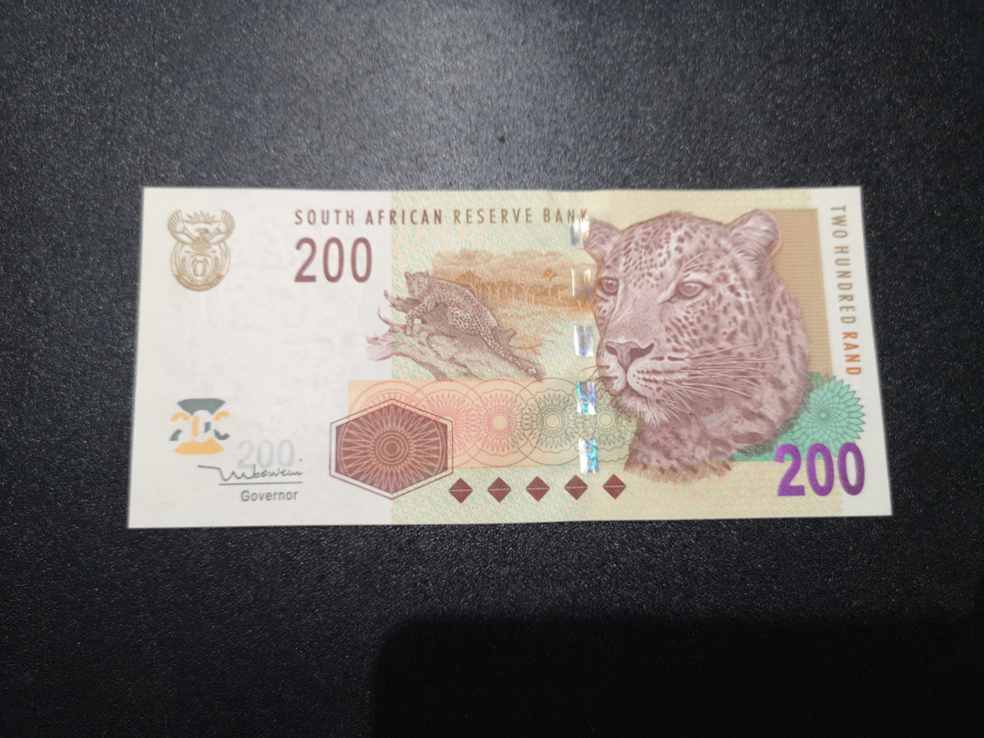 《外钞收藏家》第一百四十一期拍卖（本期81件） 南非200兰特 帅气豹子 全新UNC