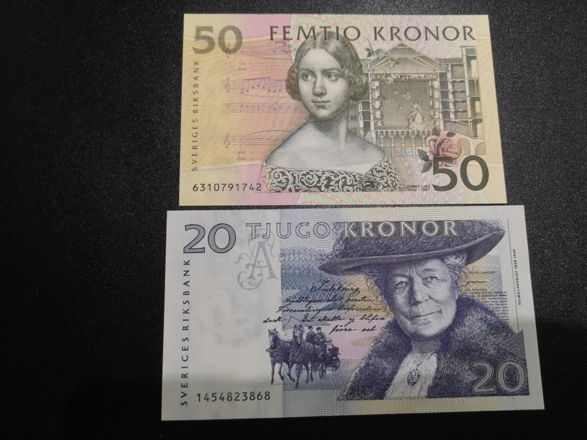 《外钞收藏家》第一百四十一期拍卖（本期81件） 瑞典初版50、20两张 全新UNC