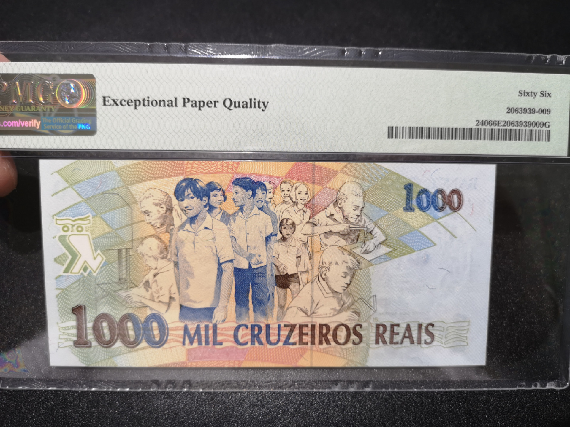 《外钞收藏家》第一百四十一期拍卖（本期81件） 1993年巴西1000 PMG66 AA冠
