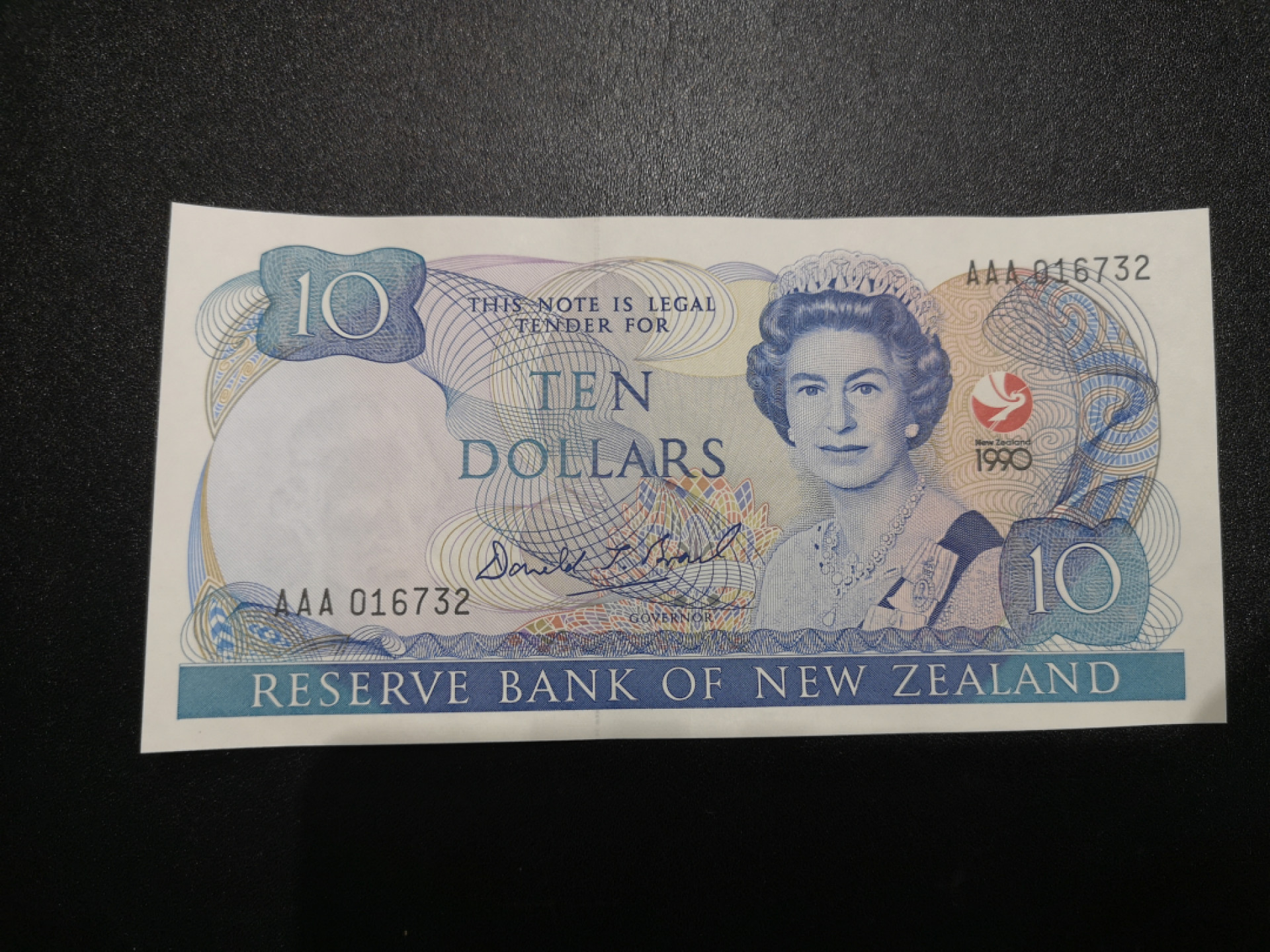 《外钞收藏家》第一百四十一期拍卖（本期81件） 1990年新西兰10刀 AAA冠 全新UNC