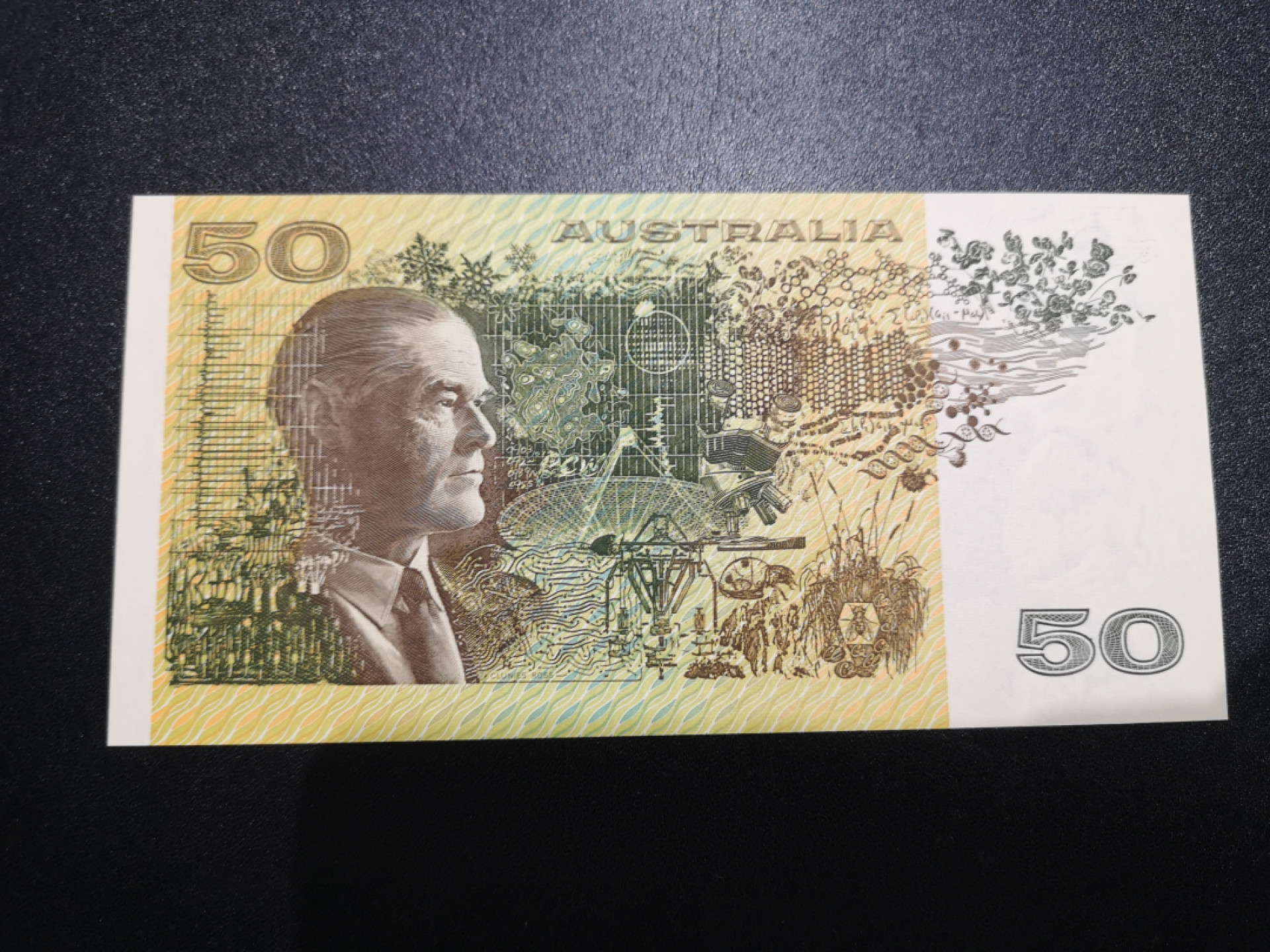 《外钞收藏家》第一百四十一期拍卖（本期81件） 澳大利亚50 百位号849 全新UNC