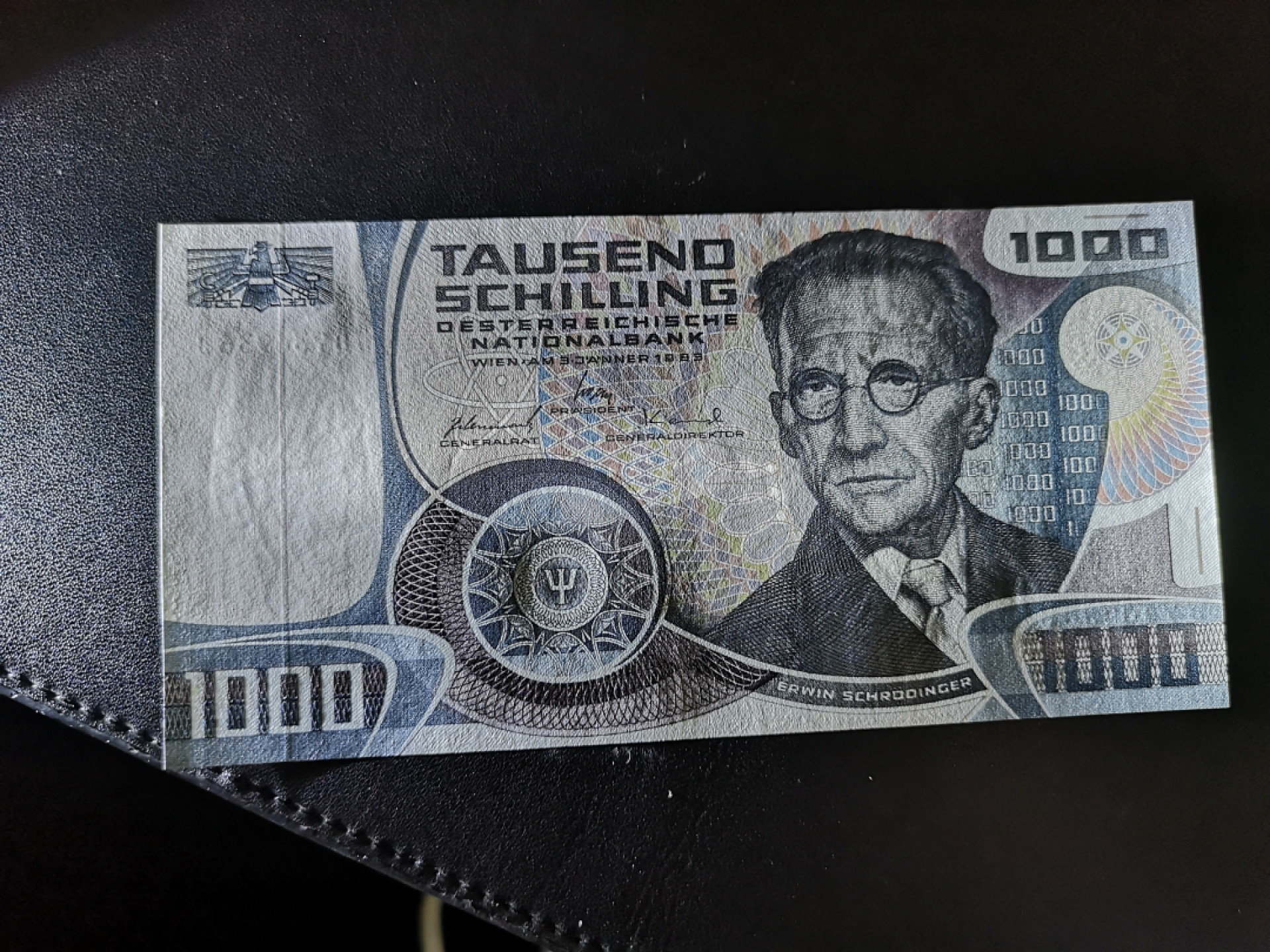 《外钞收藏家》第一百四十一期拍卖（本期81件） 1983年奥地利1000先令 薛定谔 全新UNC