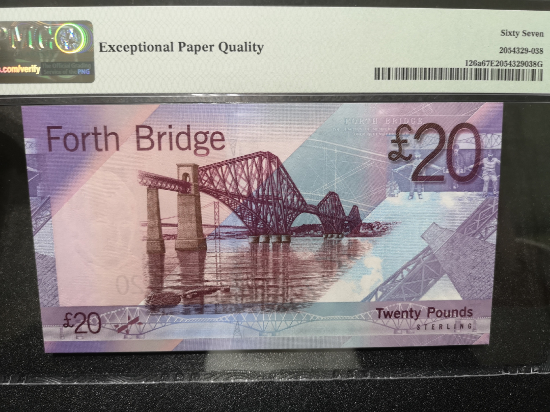 《外钞收藏家》第一百四十一期拍卖（本期81件） 2007年苏格兰20镑 AA冠 PMG67