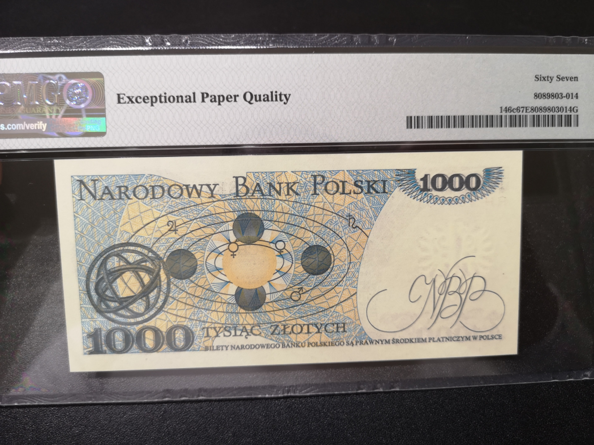 《外钞收藏家》第一百四十二期拍卖（周三拍场） 1982年波兰1000 PMG67