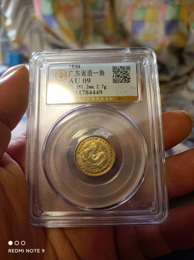 天海评级钱币 - 广东一角龙毫