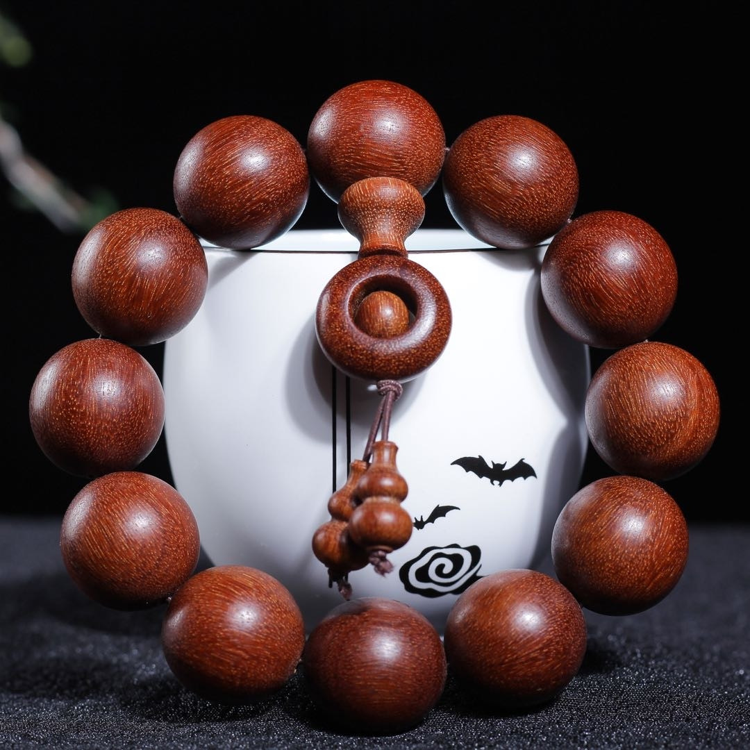 印尼金星紫檀时来运转手串12颗