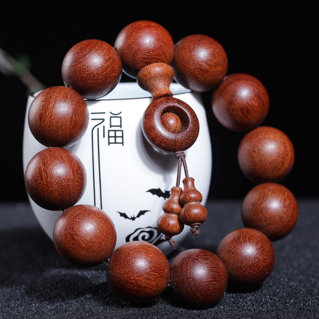 印尼金星紫檀时来运转手串12颗
