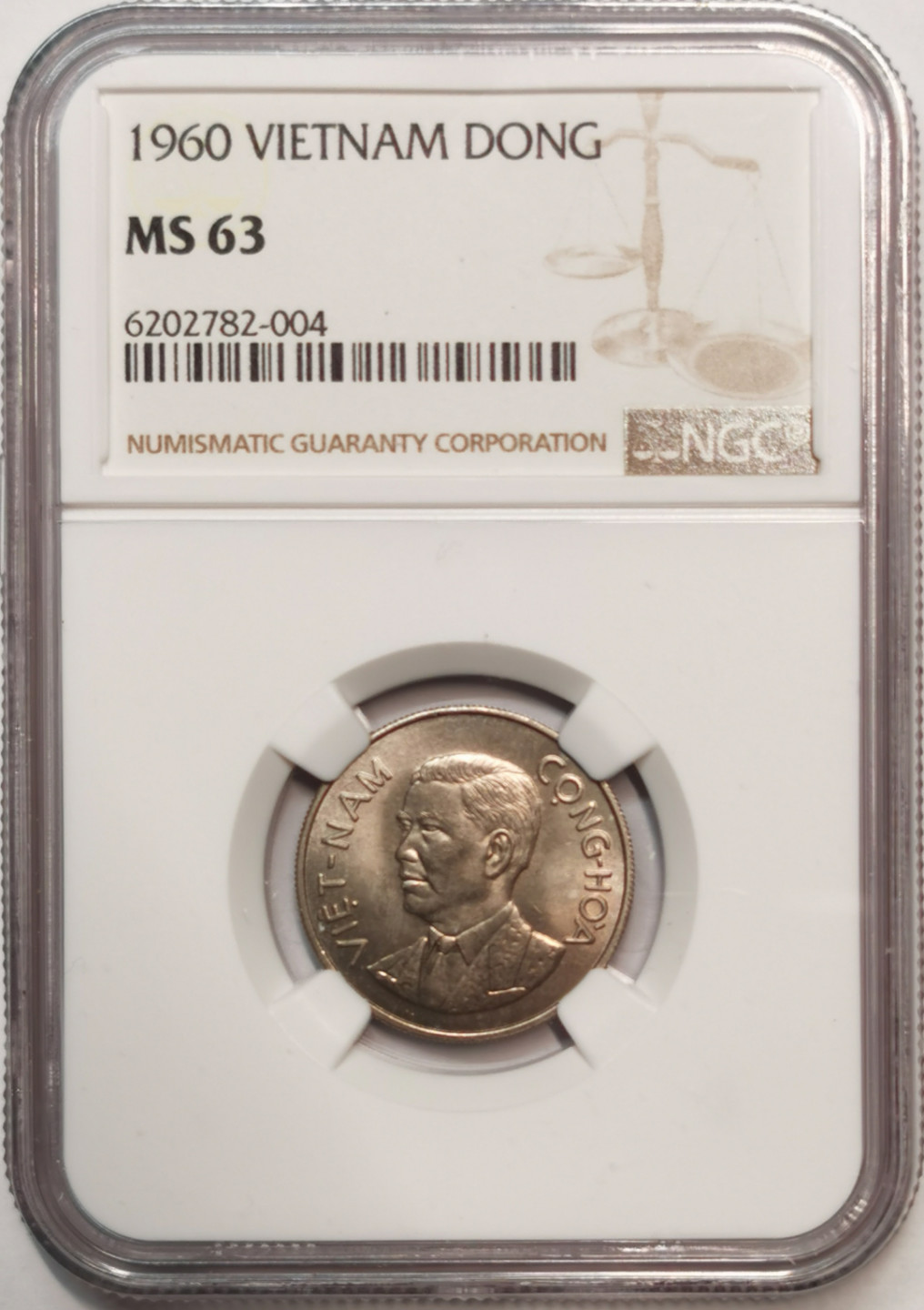 凡希社世界钱币微拍第一百七十六期 1960南越吴庭艳DONG NGC-MS63