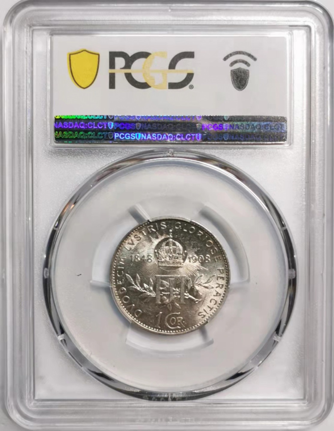 凡希社世界钱币微拍第一百七十六期 1908奥地利佛朗茨加冕六十周年纪念科罗纳PCGS-AU58