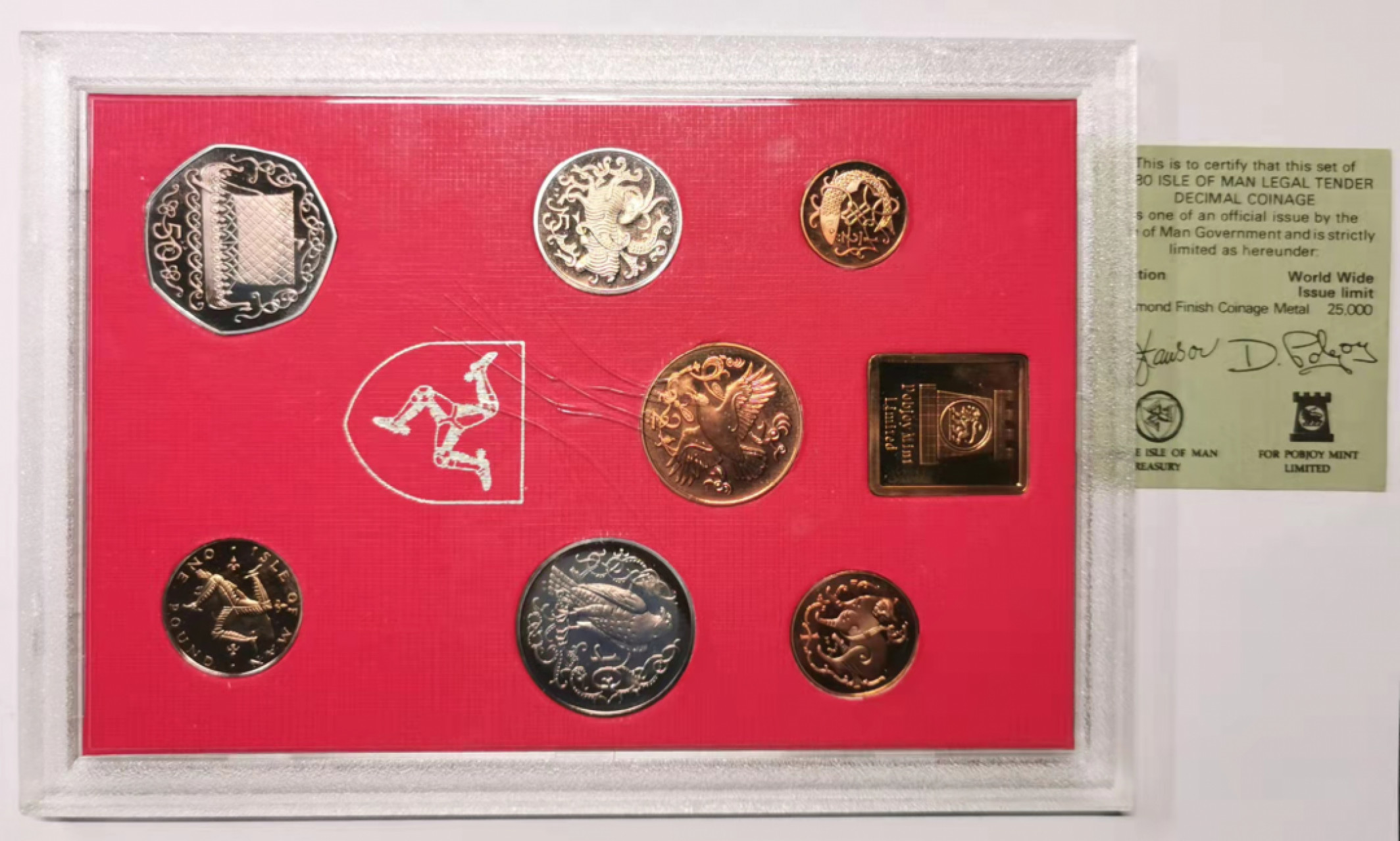 凡希社世界钱币微拍第一百七十六期 1980马恩岛伊丽莎白精铸PS全品