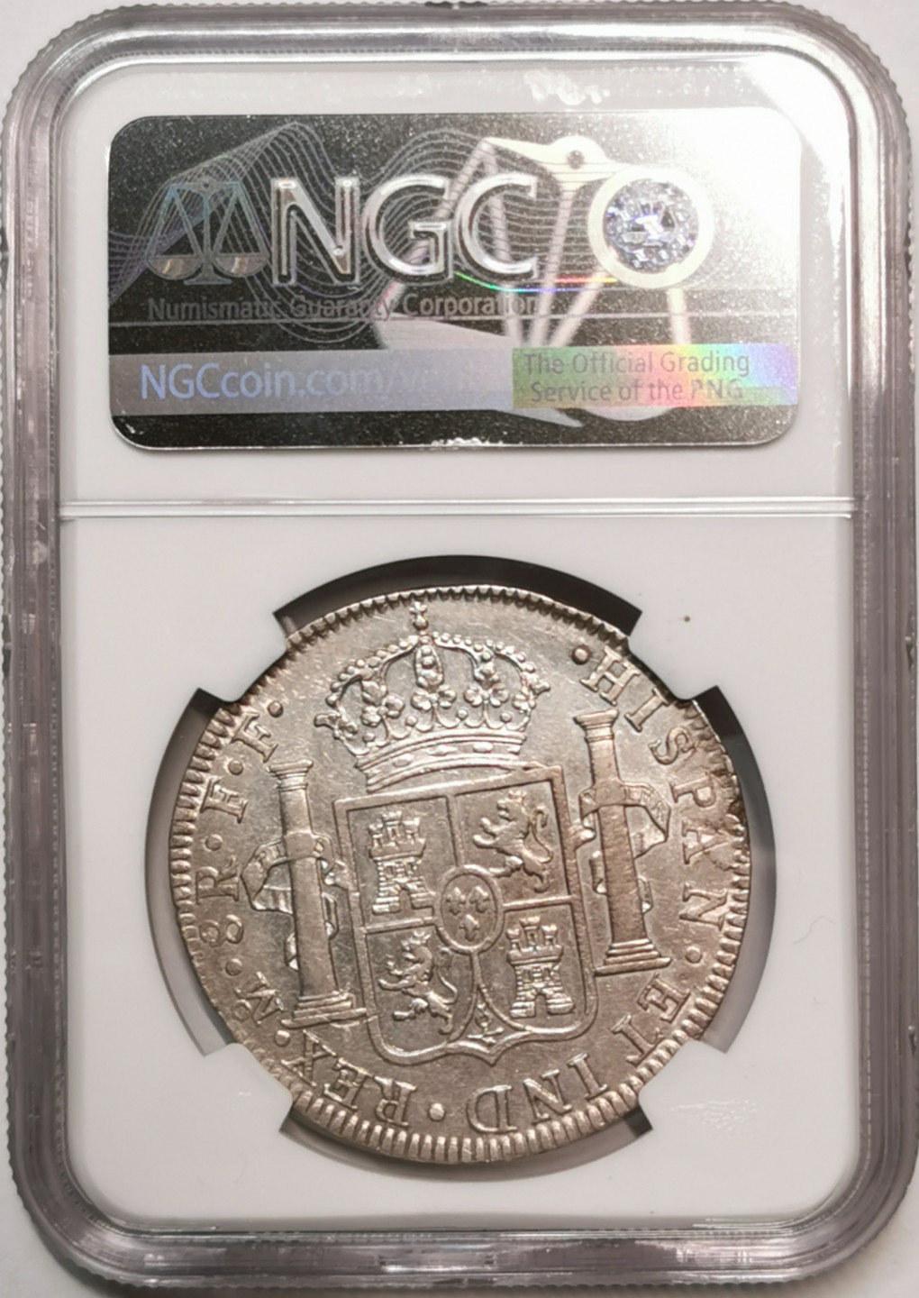 凡希社世界钱币微拍第一百七十六期 1780墨西哥卡三双柱NGC-XFD清洗