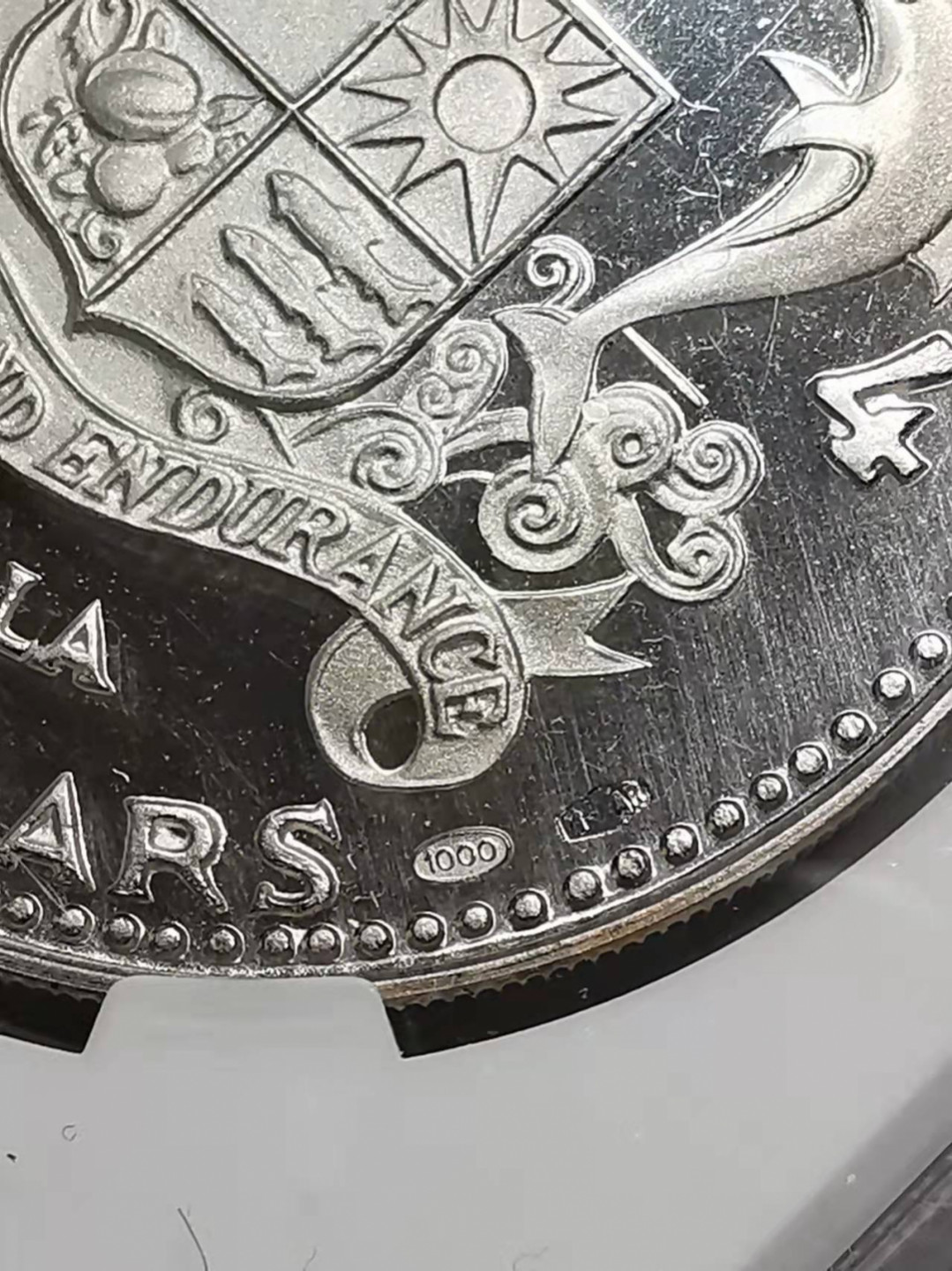 凡希社世界钱币微拍第一百七十六期 荐！1970安圭拉大西洋之星号4元大银精铸NGC-PF69UC少见双银标版！