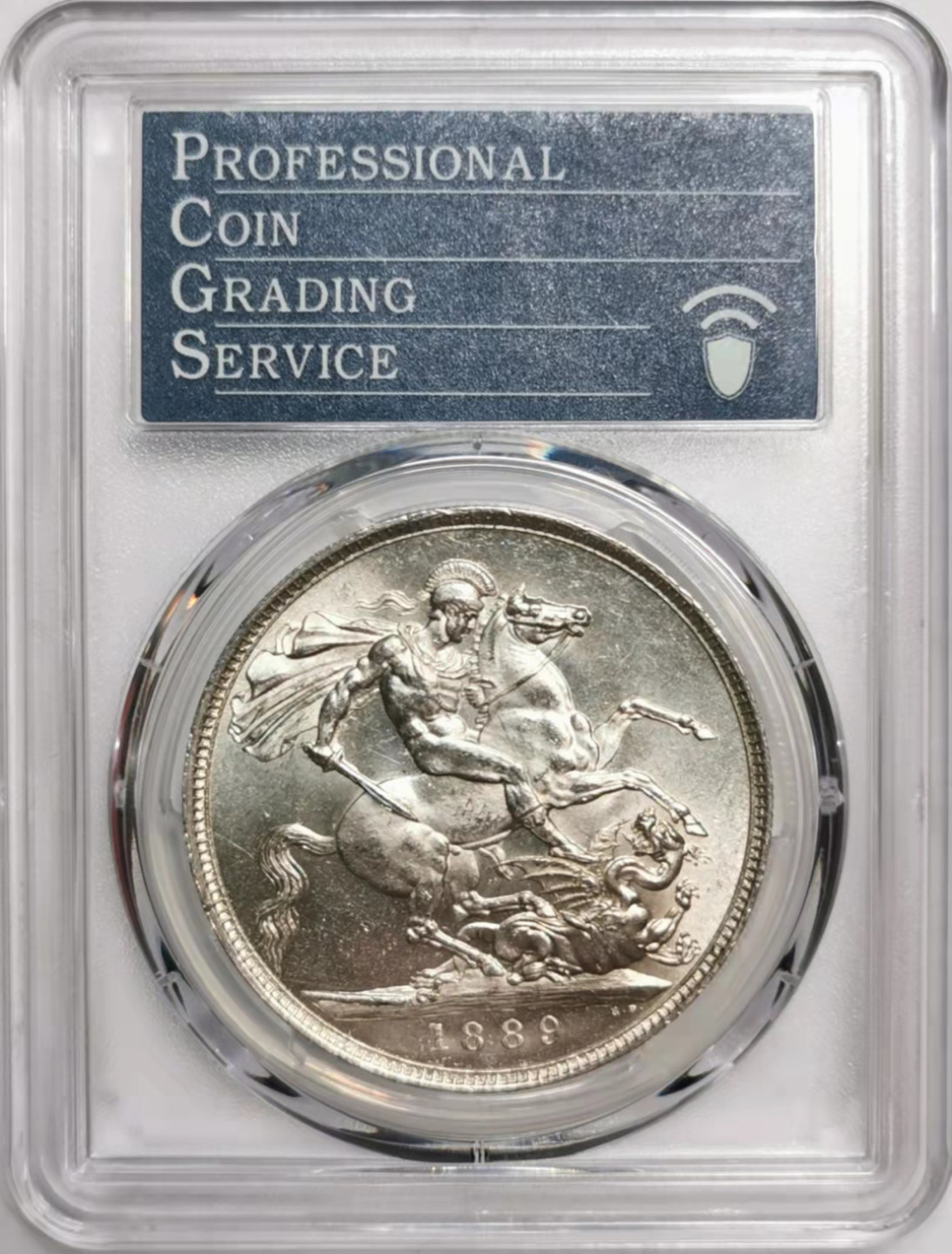 凡希社世界钱币微拍第一百七十六期 荐！1889英国老维高冠马剑PCGS-MS63原光品！