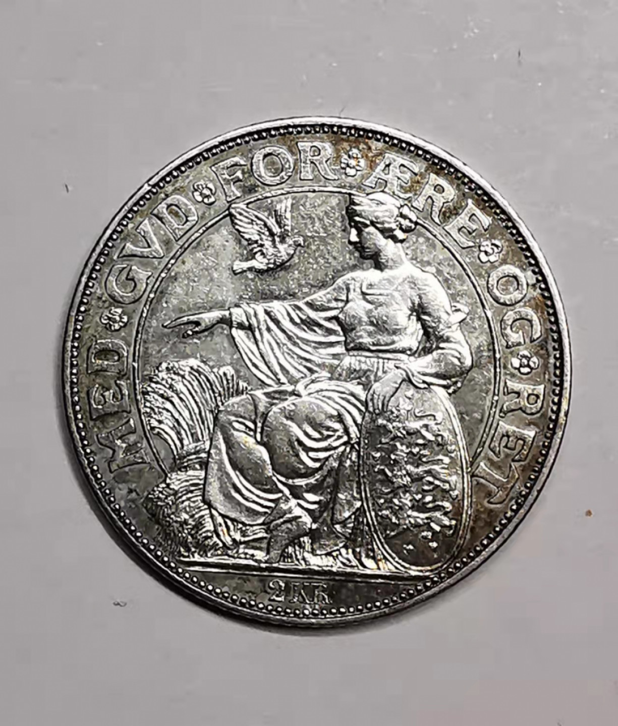 凡希社世界钱币微拍第一百七十六期 1903丹麦2克朗纪念银币AU