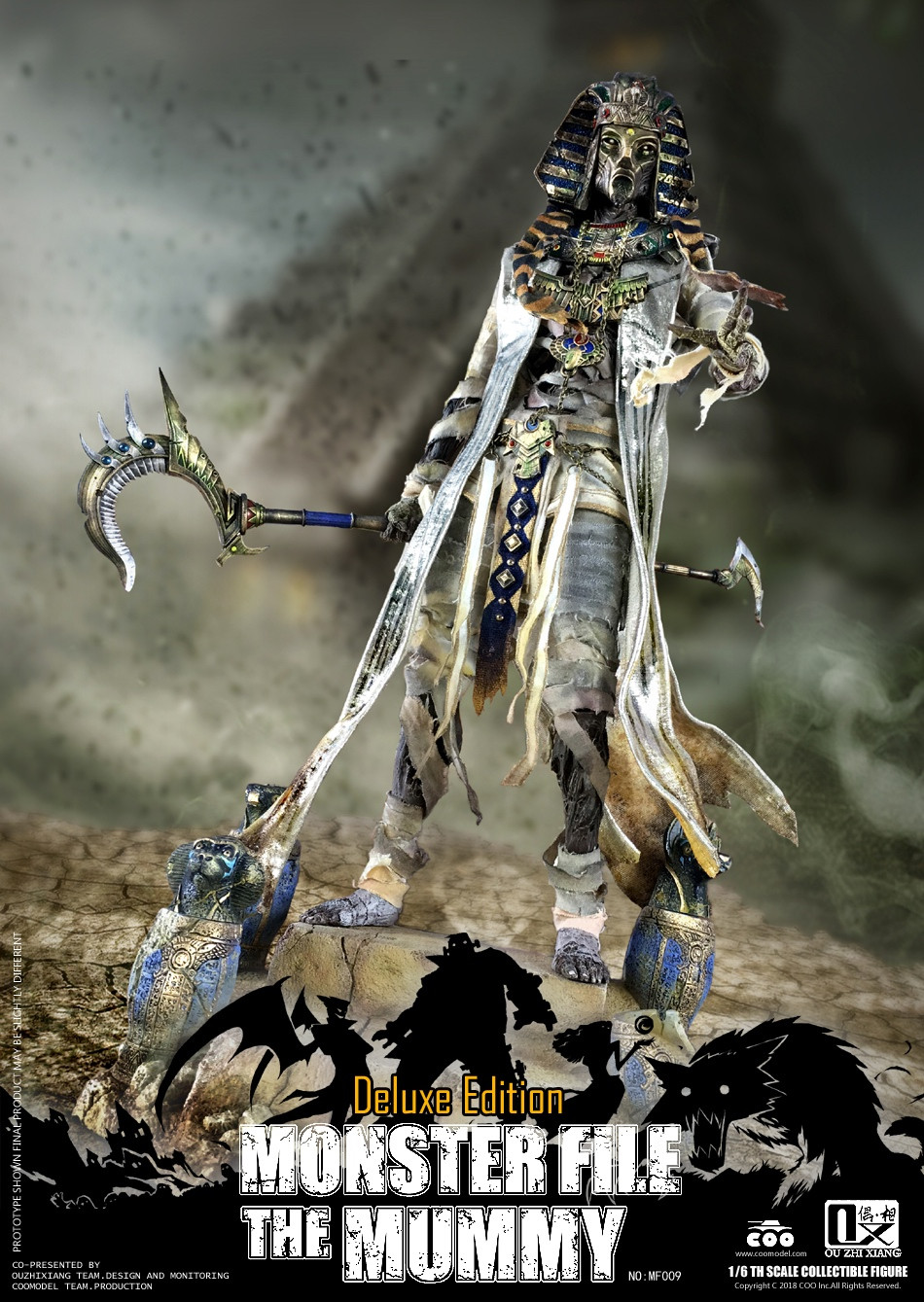 零元拍：COOMODEL X 偶之相 1/6 怪物档案系列-木乃伊 可动人偶 MF009 豪华版 全新未拆。