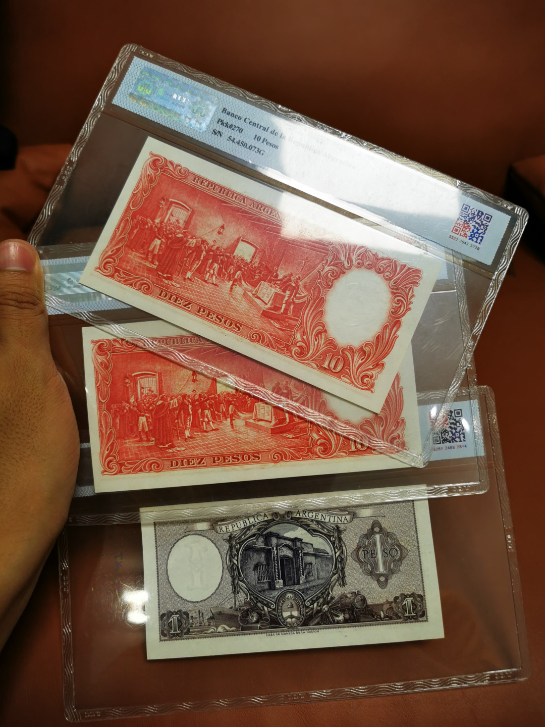 【鲸贝乐淘★叁拍包邮】千字文·第“笺牒简要，顾答审详”号拍卖·自动结拍 【阿根廷🇦🇷】老钞3张，tCC66e ，三张一起