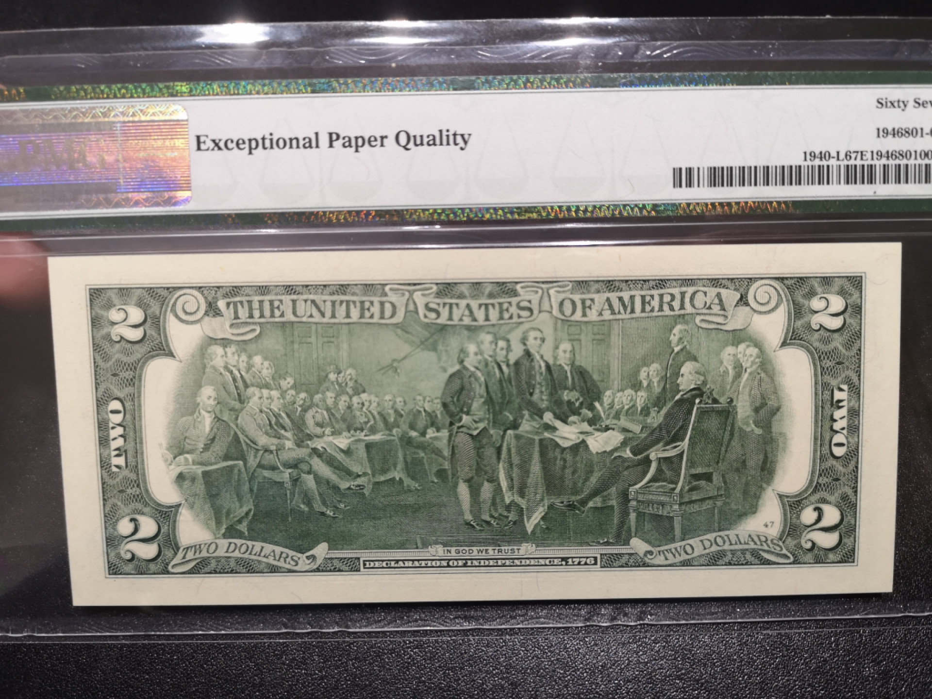 《外钞收藏家》第一百四十四期拍卖（本期85件） 2013年2美元 888豹子号 PMG67