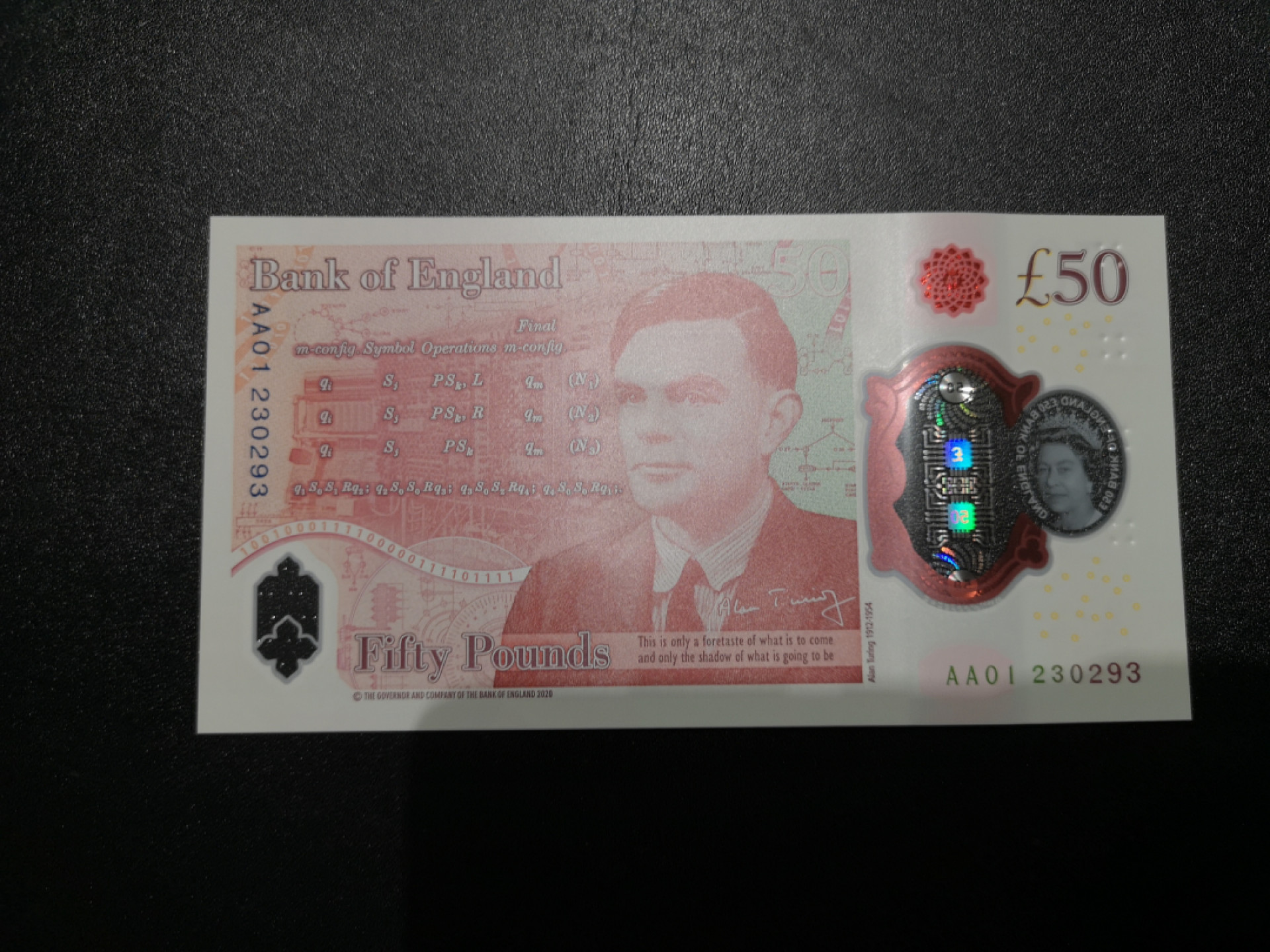 《外钞收藏家》第一百四十四期拍卖（本期85件） 英国最新版塑料钞50镑 AA01首发冠 无47 全新UNC