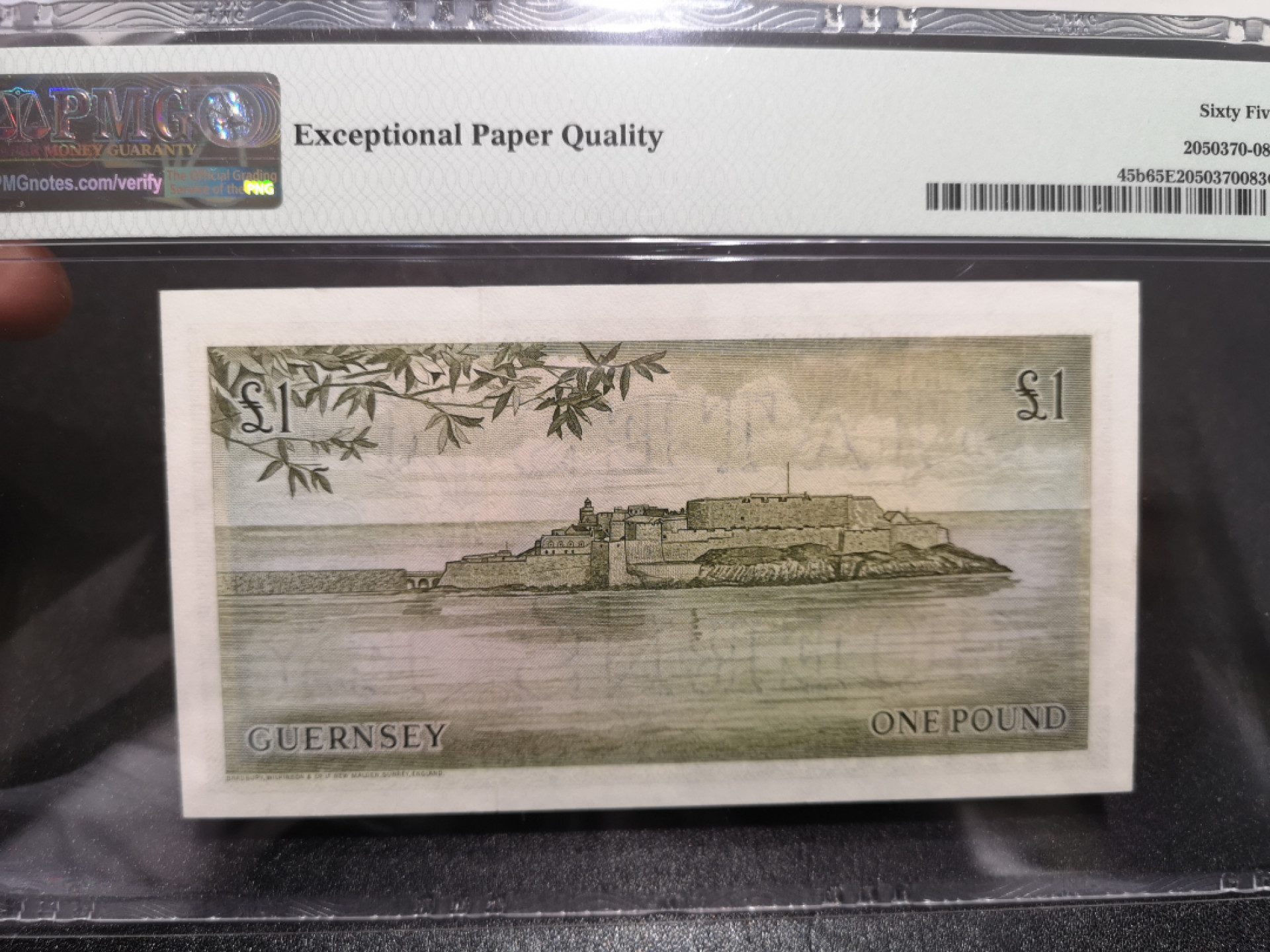 《外钞收藏家》第一百四十四期拍卖（本期85件） 1969-75年格恩西1镑 PMG65 BWC作品