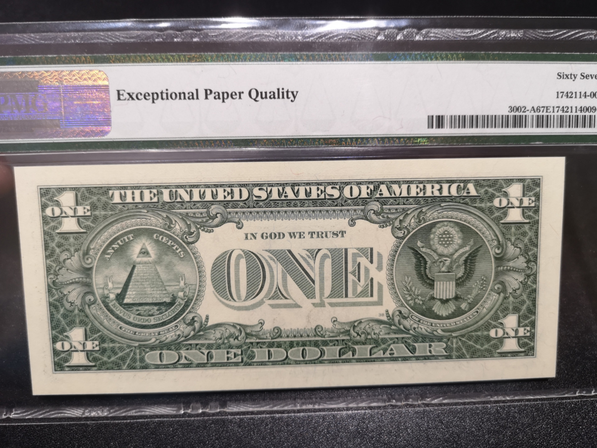 《外钞收藏家》第一百四十四期拍卖（本期85件） 2013年1美元 A冠无47 888豹子号 PMG67